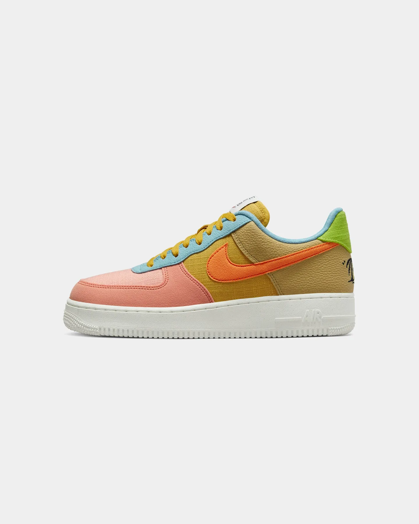 Nike Air Force 1 '07 LV8 Next Nature Sanded Gold/Hot Curry/Wheat Grass Impact Resistance Light Core