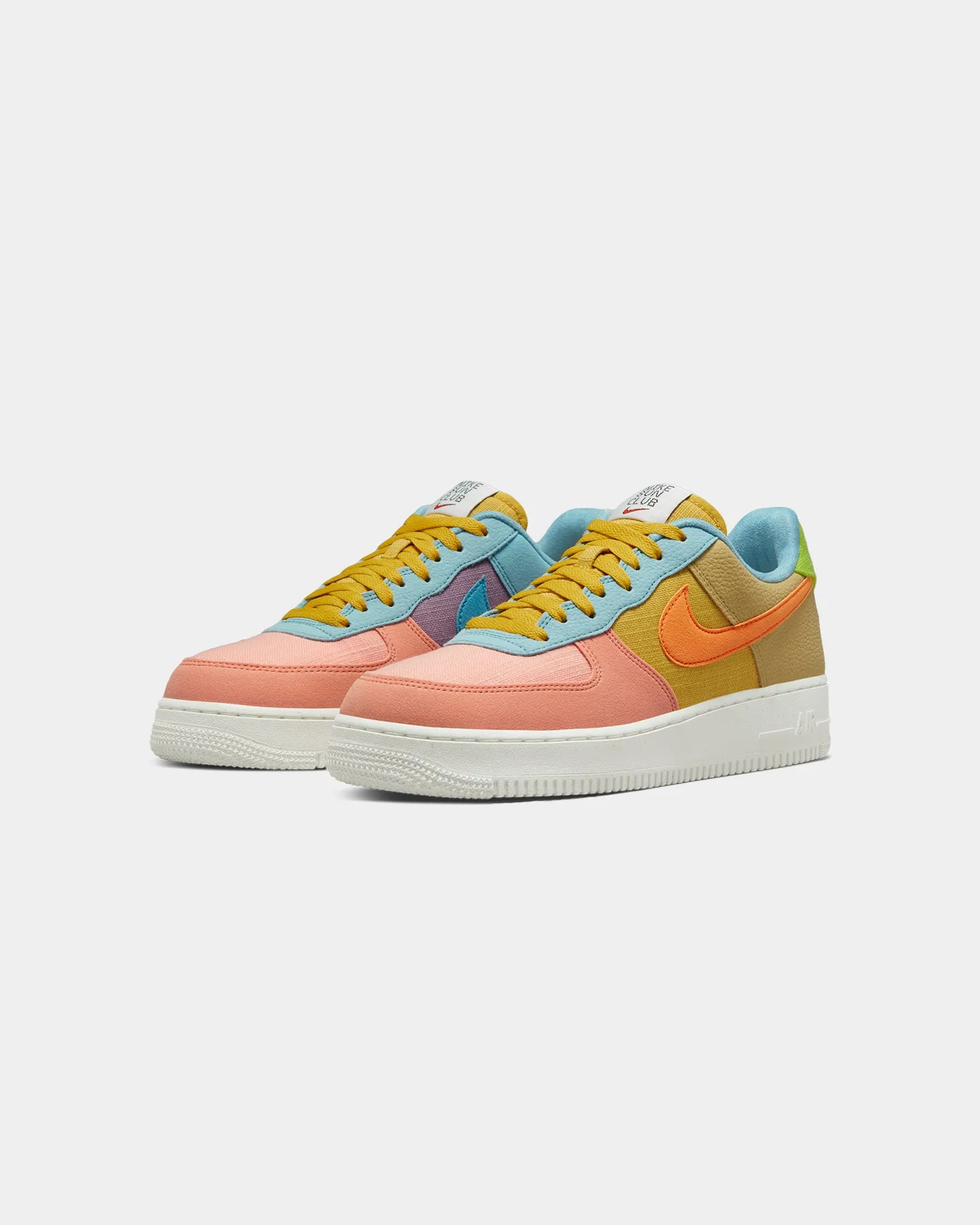 New Drop Mesh Upper Nike Air Force 1 '07 LV8 Next Nature Sanded Gold/Hot Curry/Wheat Grass