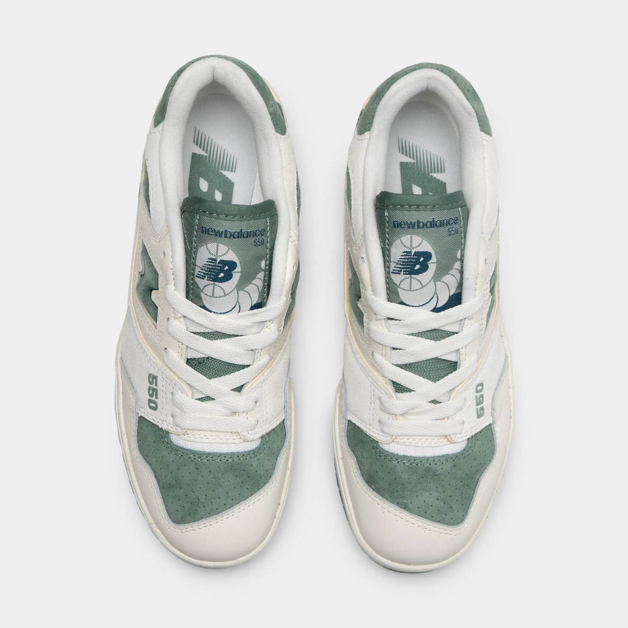 Trendy Timeless Fit New Balance Women's 550 Sea Salt / Dark Juniper