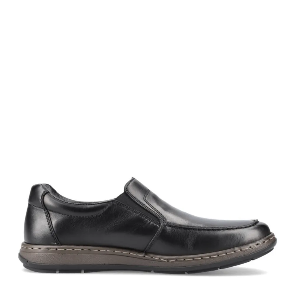 Rieker Slip-On Black Leather Shoes - 17370-00 sharpest