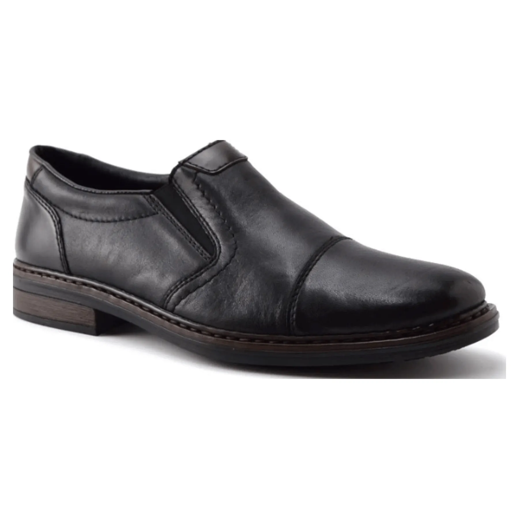 Seamless Comfort All-Day Cushioning Rieker Black Slip On Dress Shoe 17659 - 00