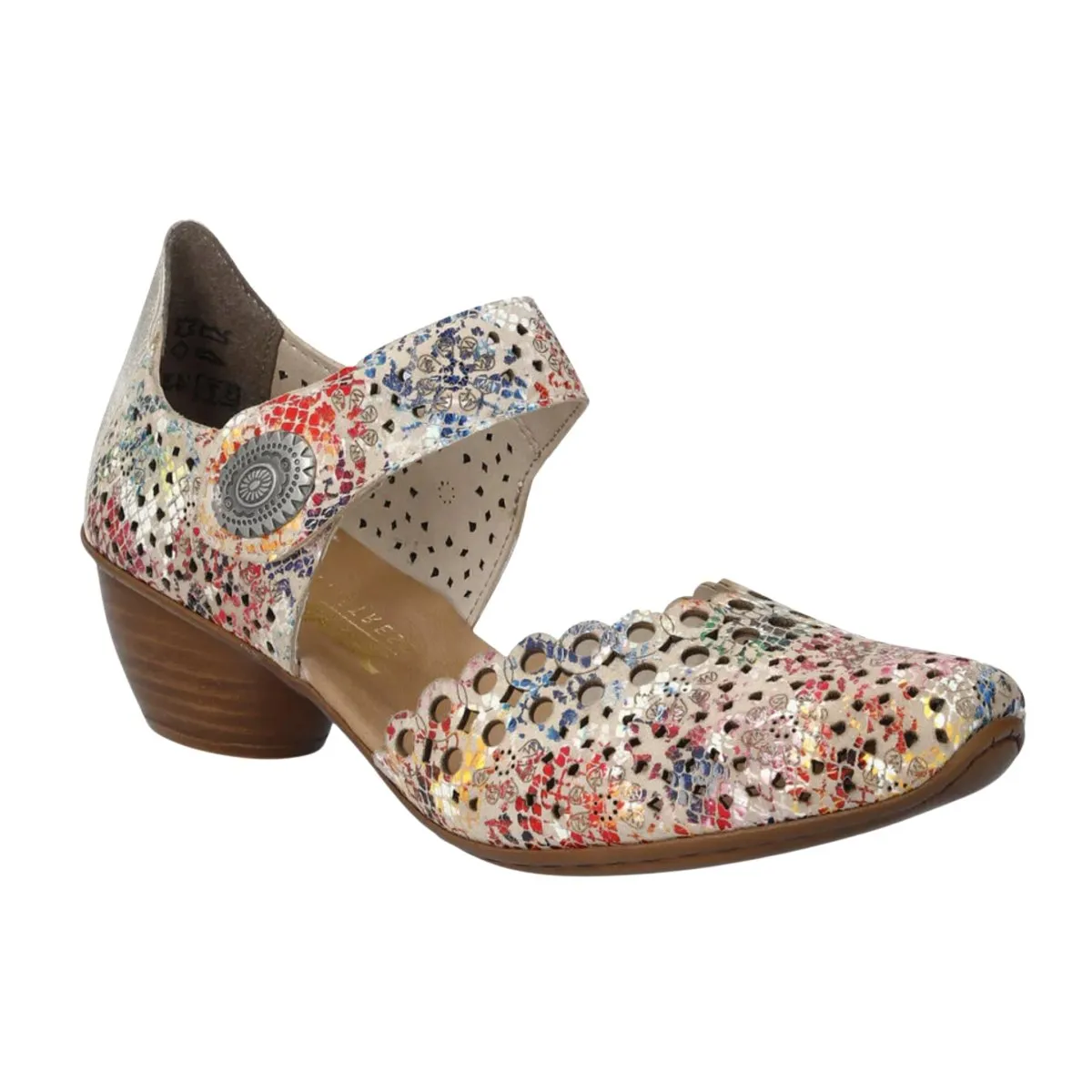 Rieker Women's 43753-91 Beige Multi Leather Prime Move