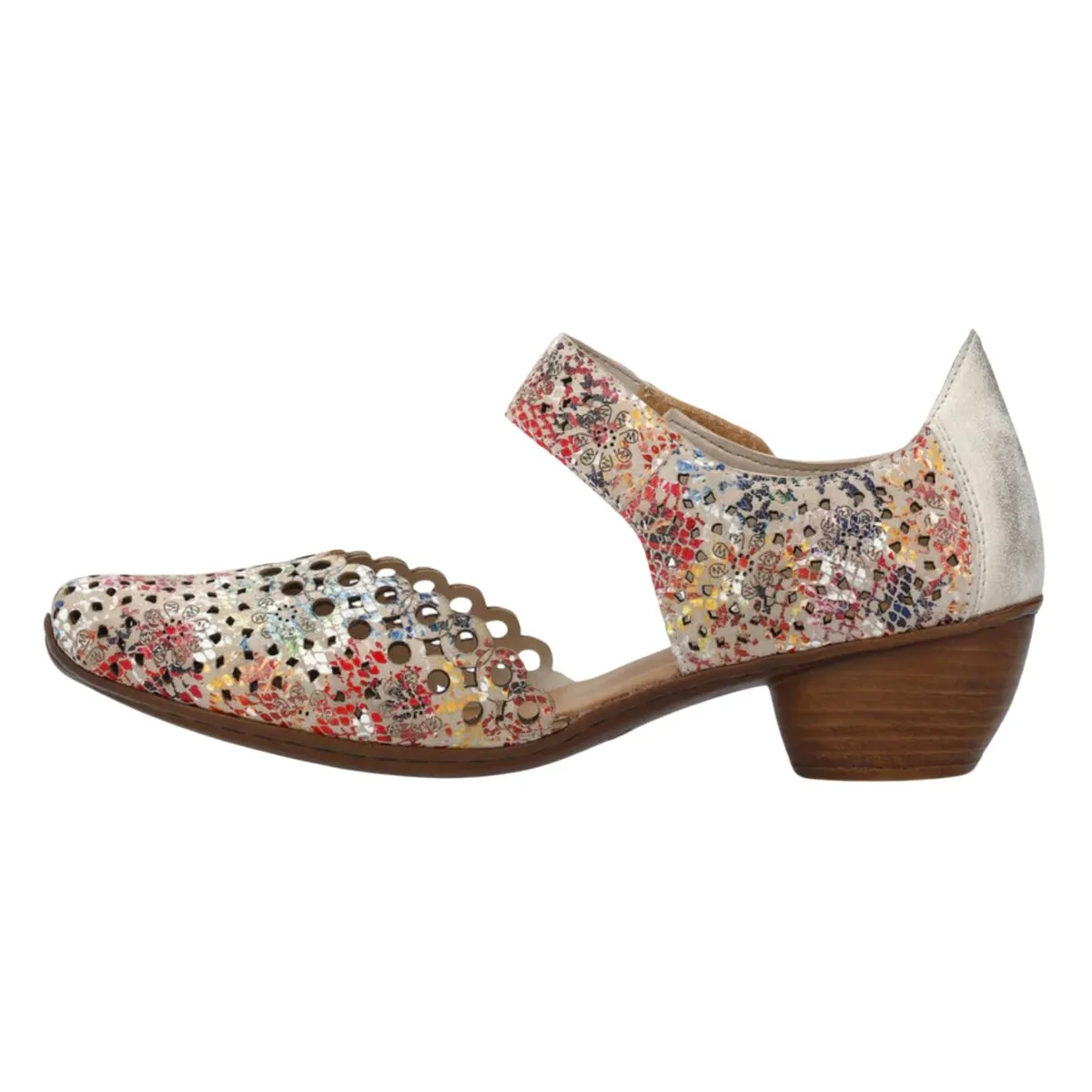 Premium Comfort Rieker Women's 43753-91 Beige Multi Leather
