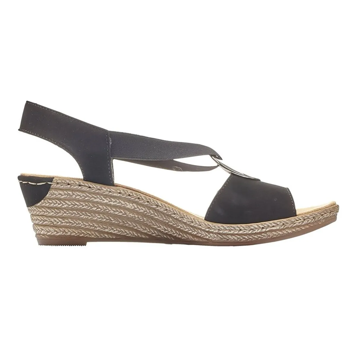 Rieker Women's 624H6-00 Black Versatile Design Club Scene