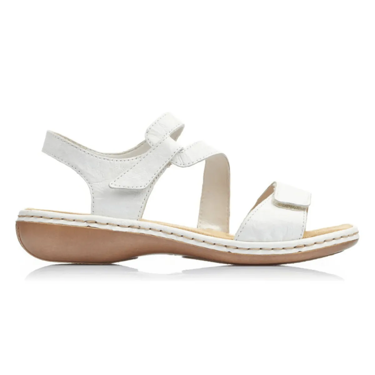 Rieker Women's 659C7-81 Regina White Leather Prestige Mode One Color
