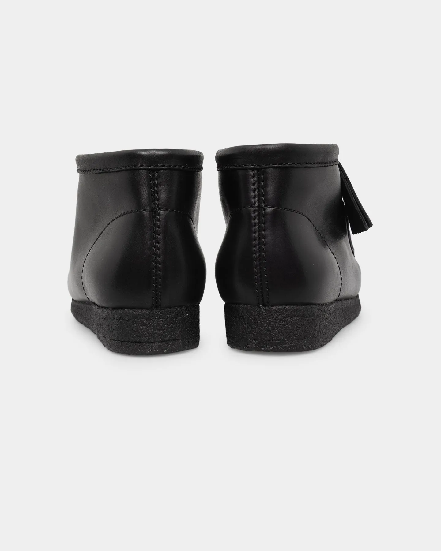 Clarks Originals Wallabee Boot (M) Black Leather Icon Edge