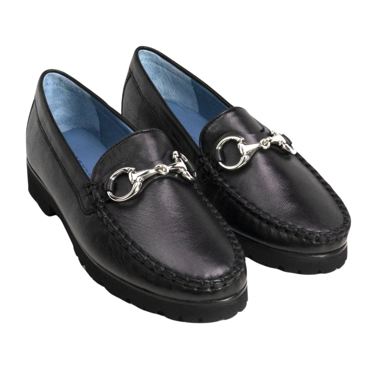 Robert Zur Women's Soho Black Leather High Quality Leather Contoured Fit