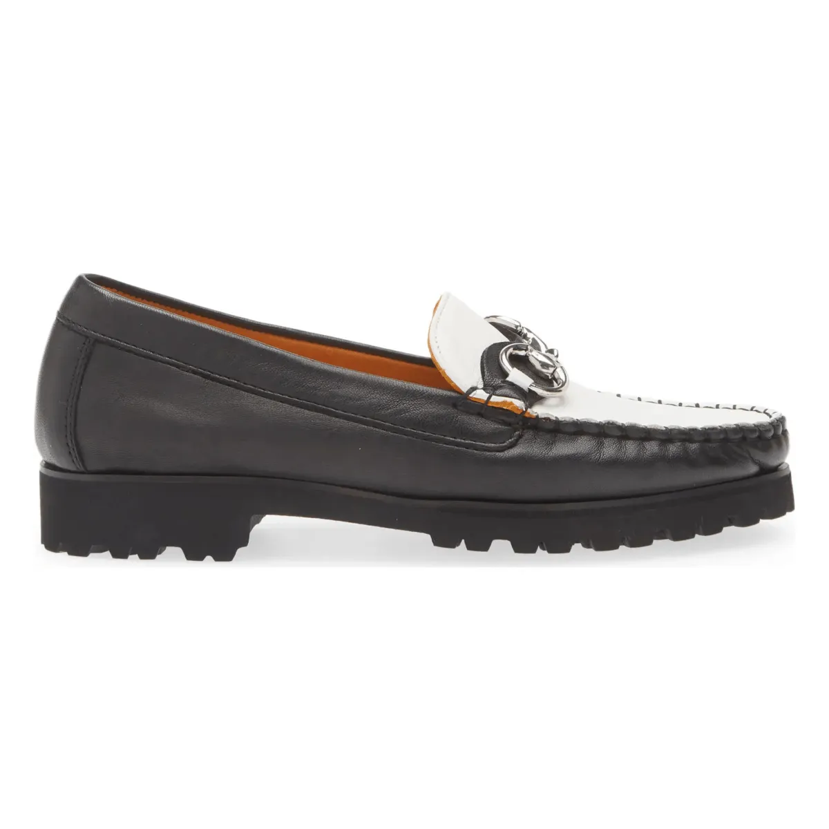 Robert Zur Women's Soho Black/White Leather Premium Leather Heel Pad