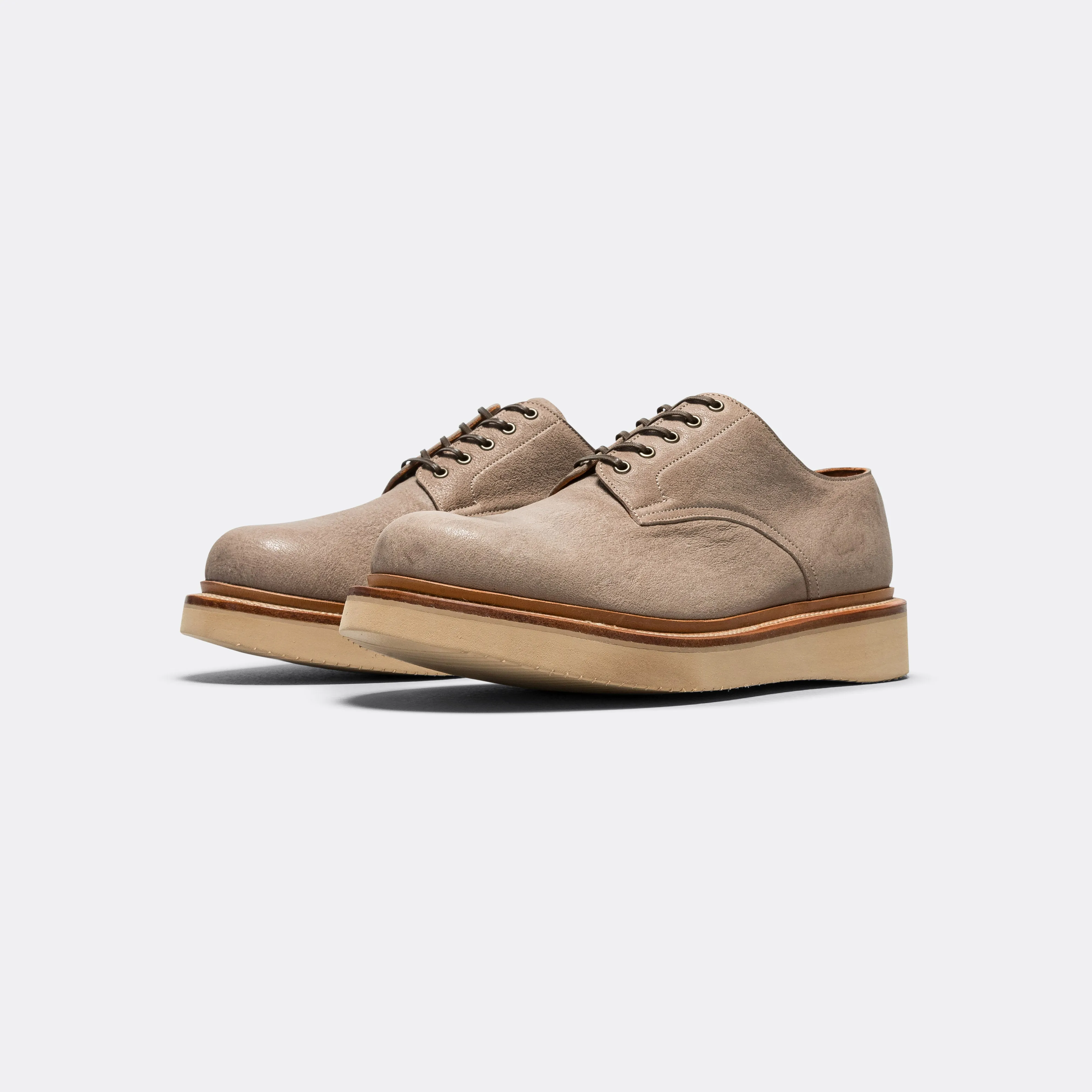 Hexagonal Lug Pattern Speed Focus Rockland Blucher by UP THERE - Washed Ram Grey