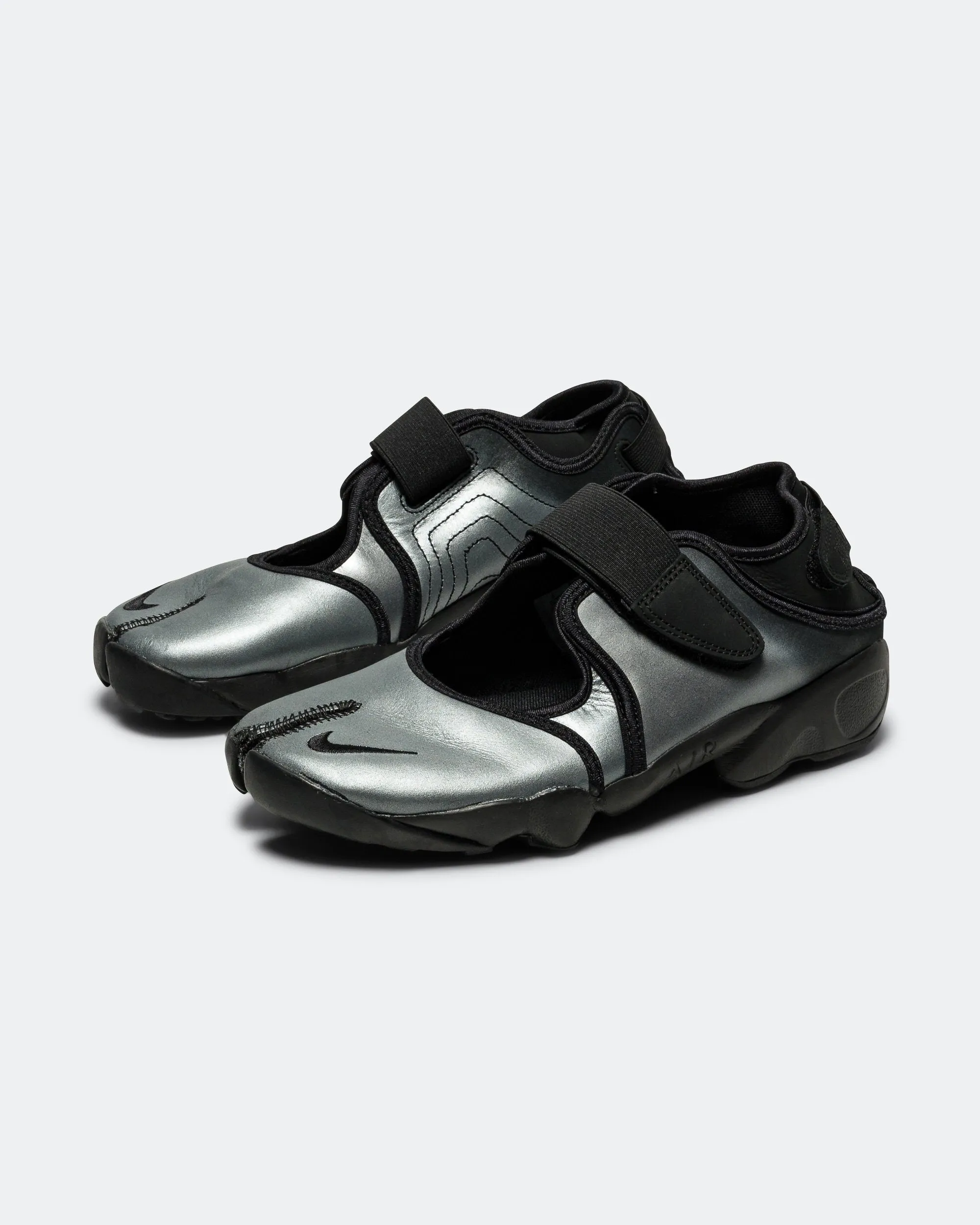 Womens Air Rift - Metallic Silver/Black synthetic leather