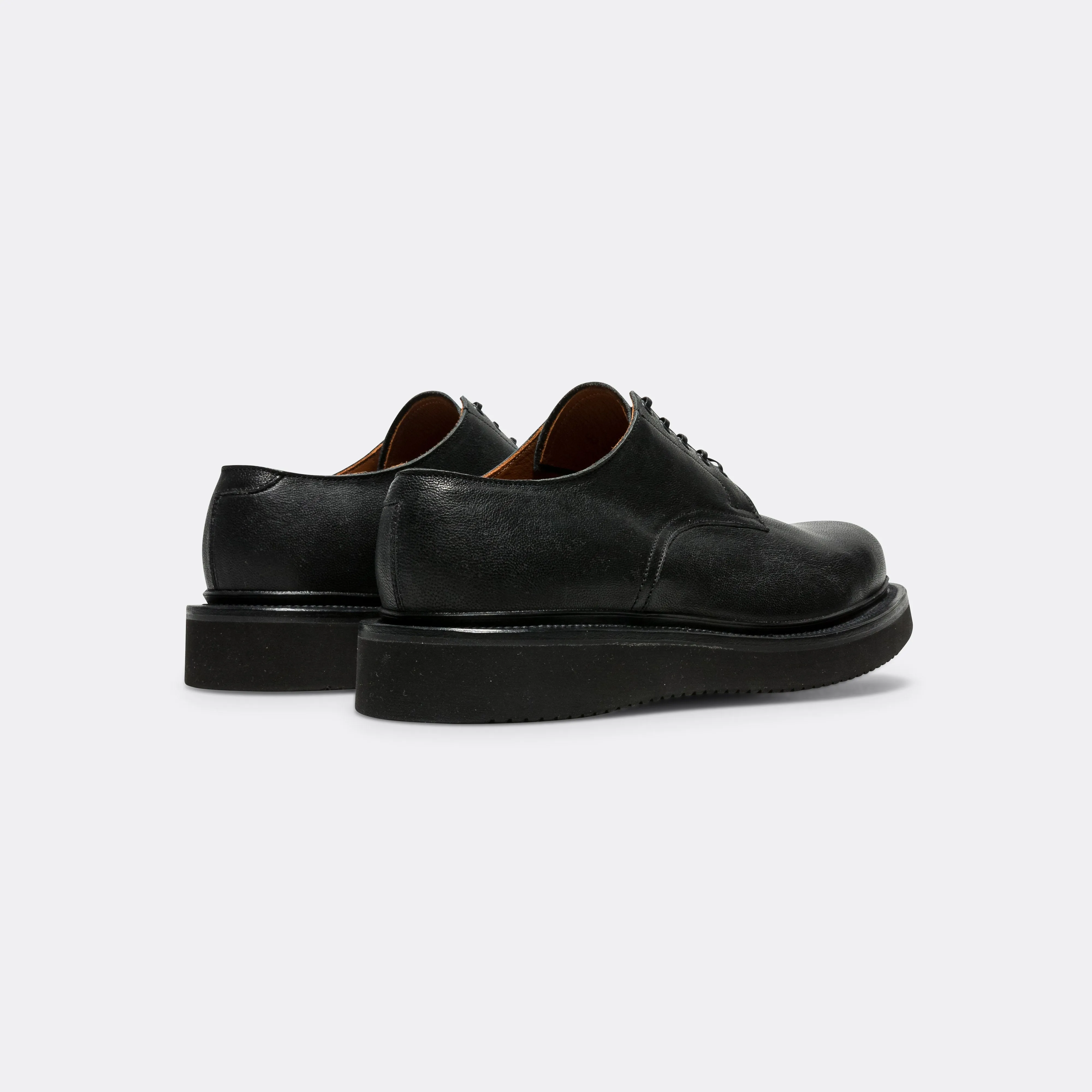 Rockland Blucher by UP THERE - Waxed Camel Nero Quick Adjustment