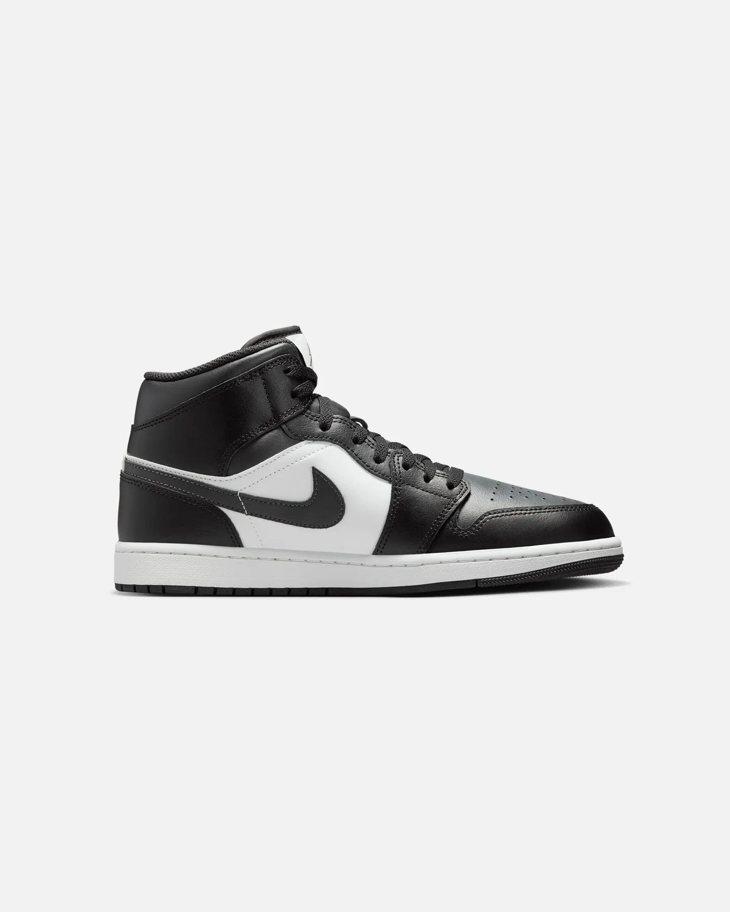 Jordan Air Jordan 1 Mid "Off Noir Toe"  Black/White Teen Edge