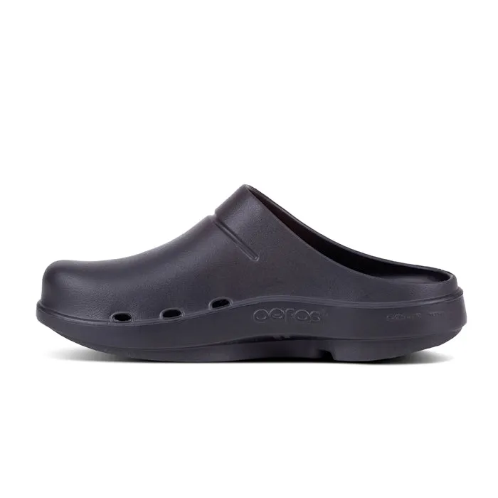 Mens Oofos OOCloog Black Matte in Black Trust Shade High Heel
