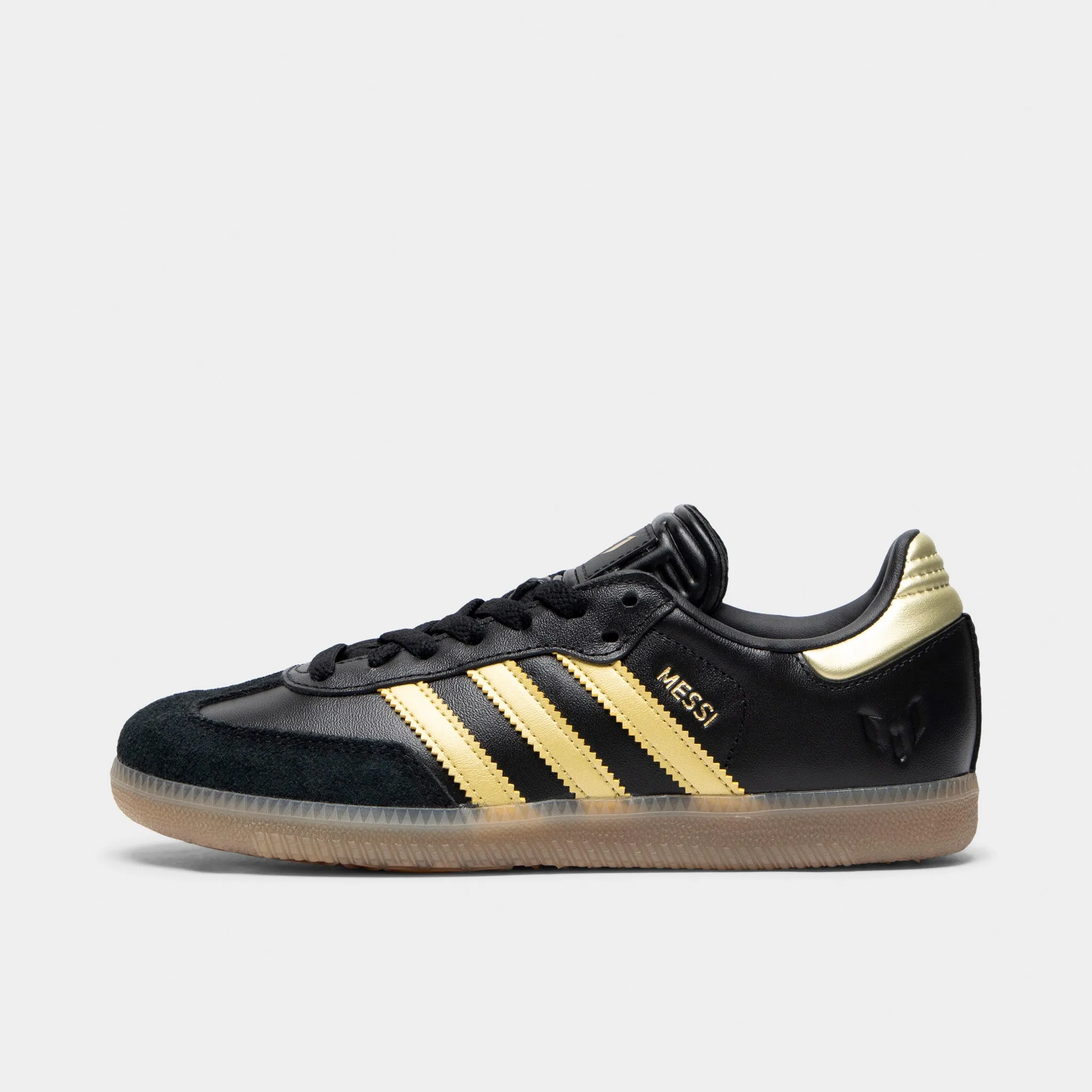 adidas Juniors' Samba Messi Core Black / Gold Metallic - Gum Quick Fit Stage Glow