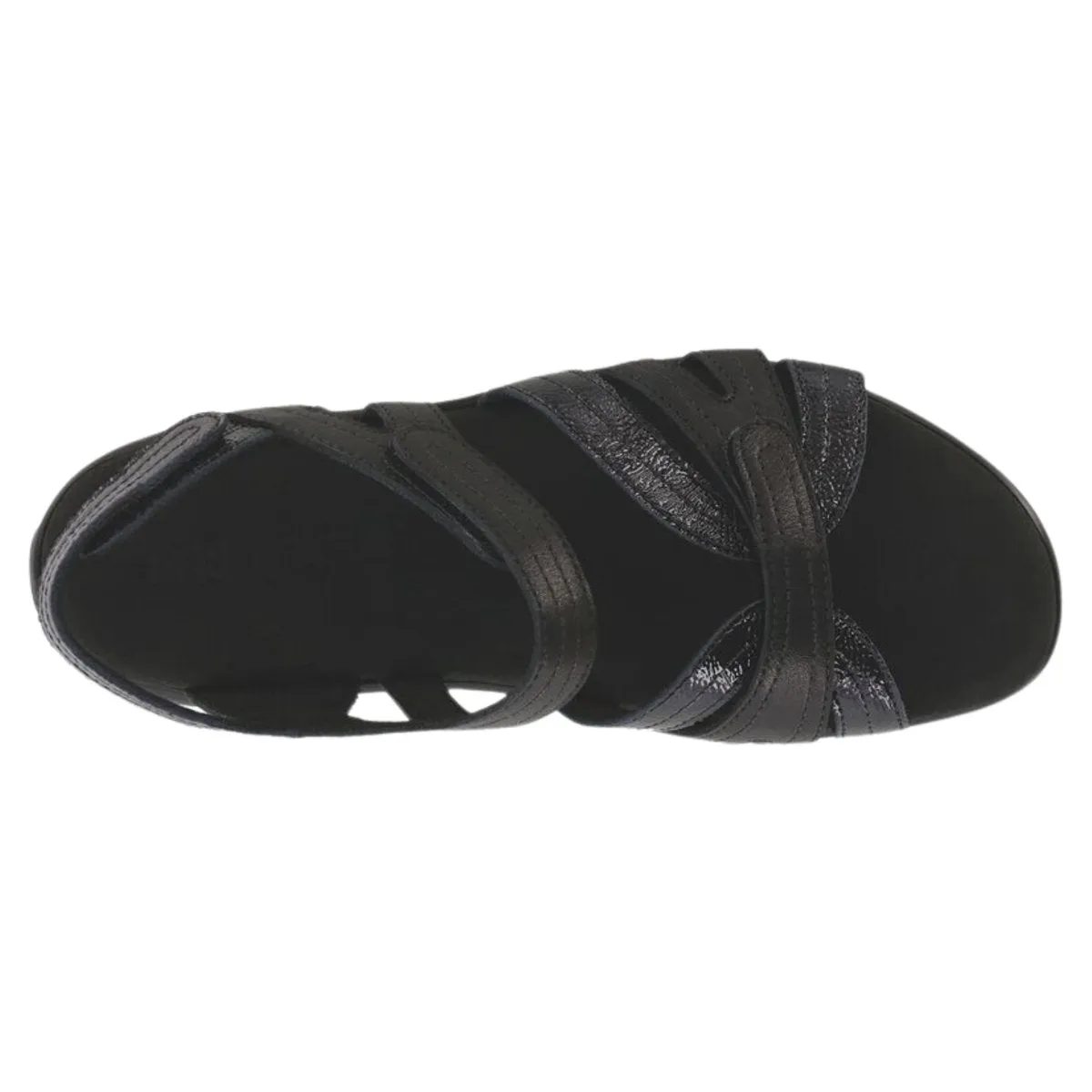 S A S Women's Pier Sepia Black Sand Leather Classic Look Lead Walk