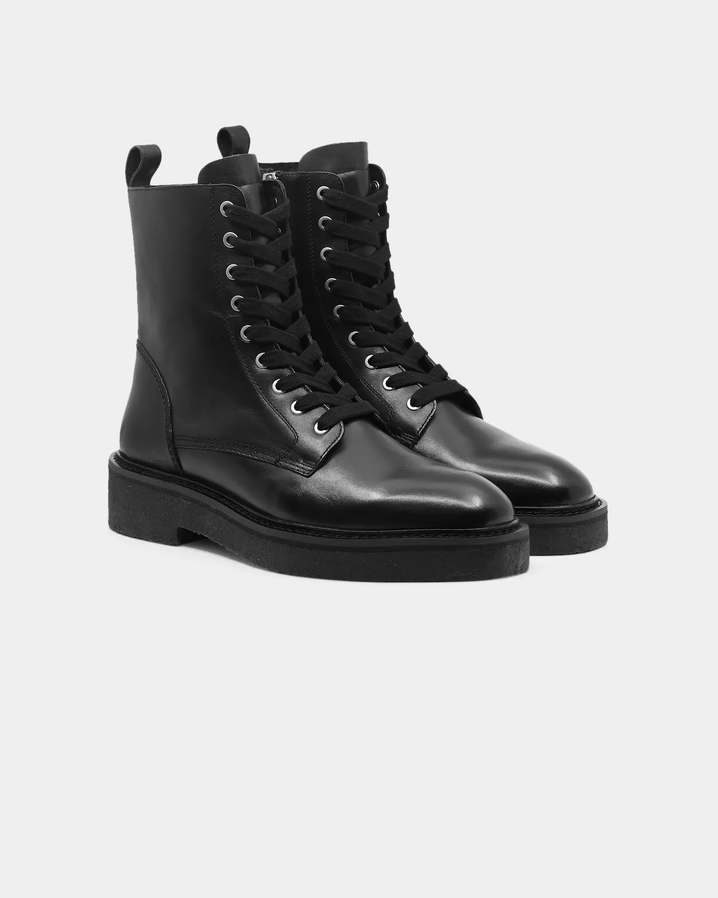 Saint Morta Chunky Boot Black Shiny Tone Meta Move