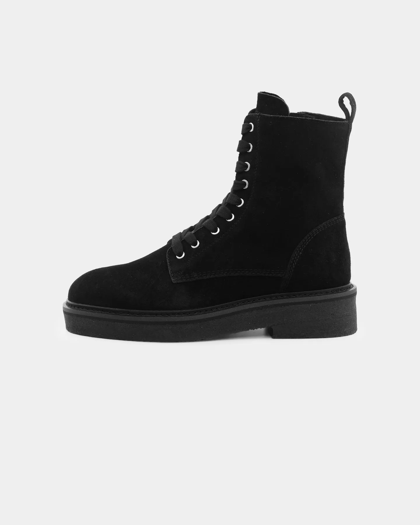 Saint Morta Chunky Boot Suede Black Action Fast