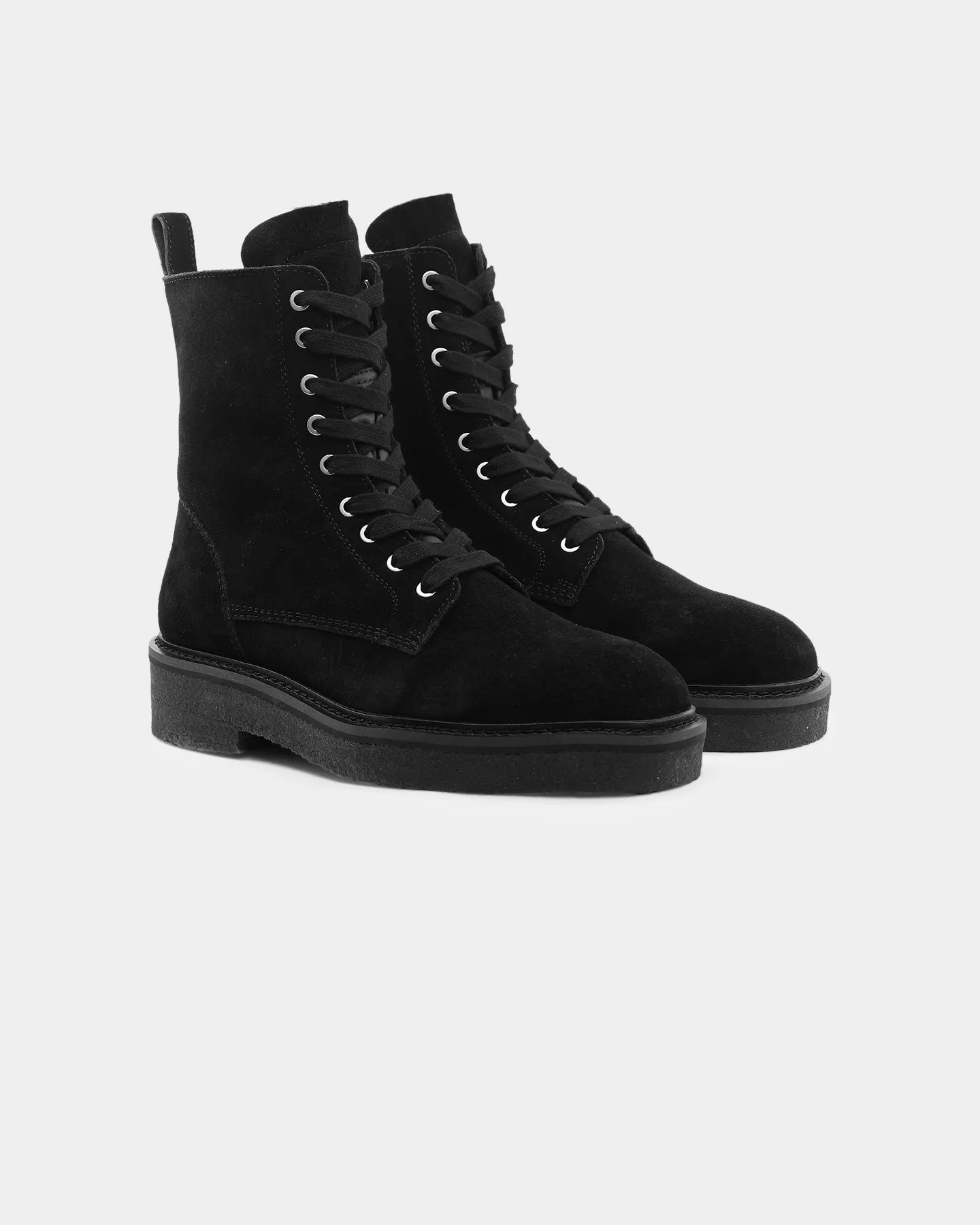Saint Morta Chunky Boot Suede Black Clean White