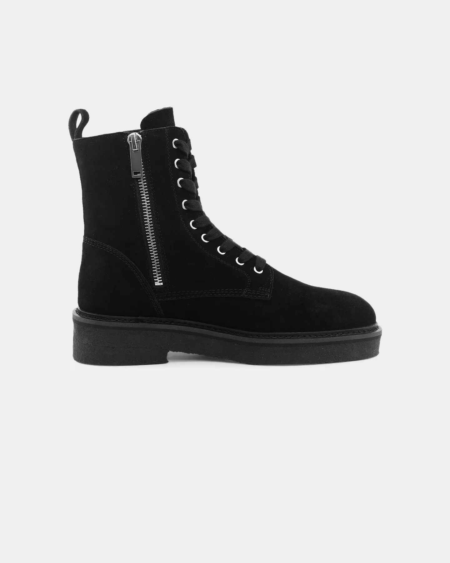 Saint Morta Chunky Boot Suede Black Any Path Fantasy Path