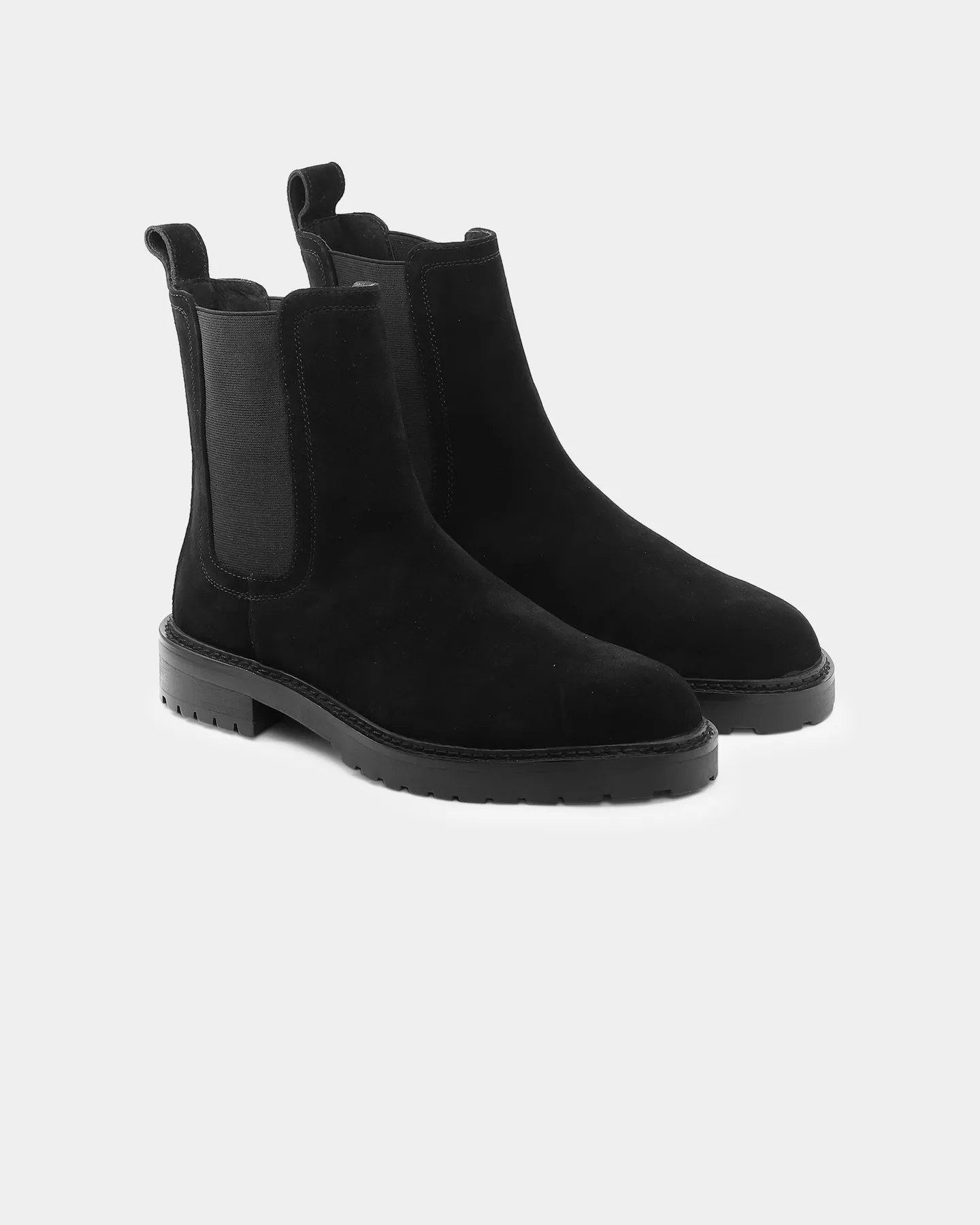 Global Fit Smart Look Saint Morta Chunky Chelsea Boot Black