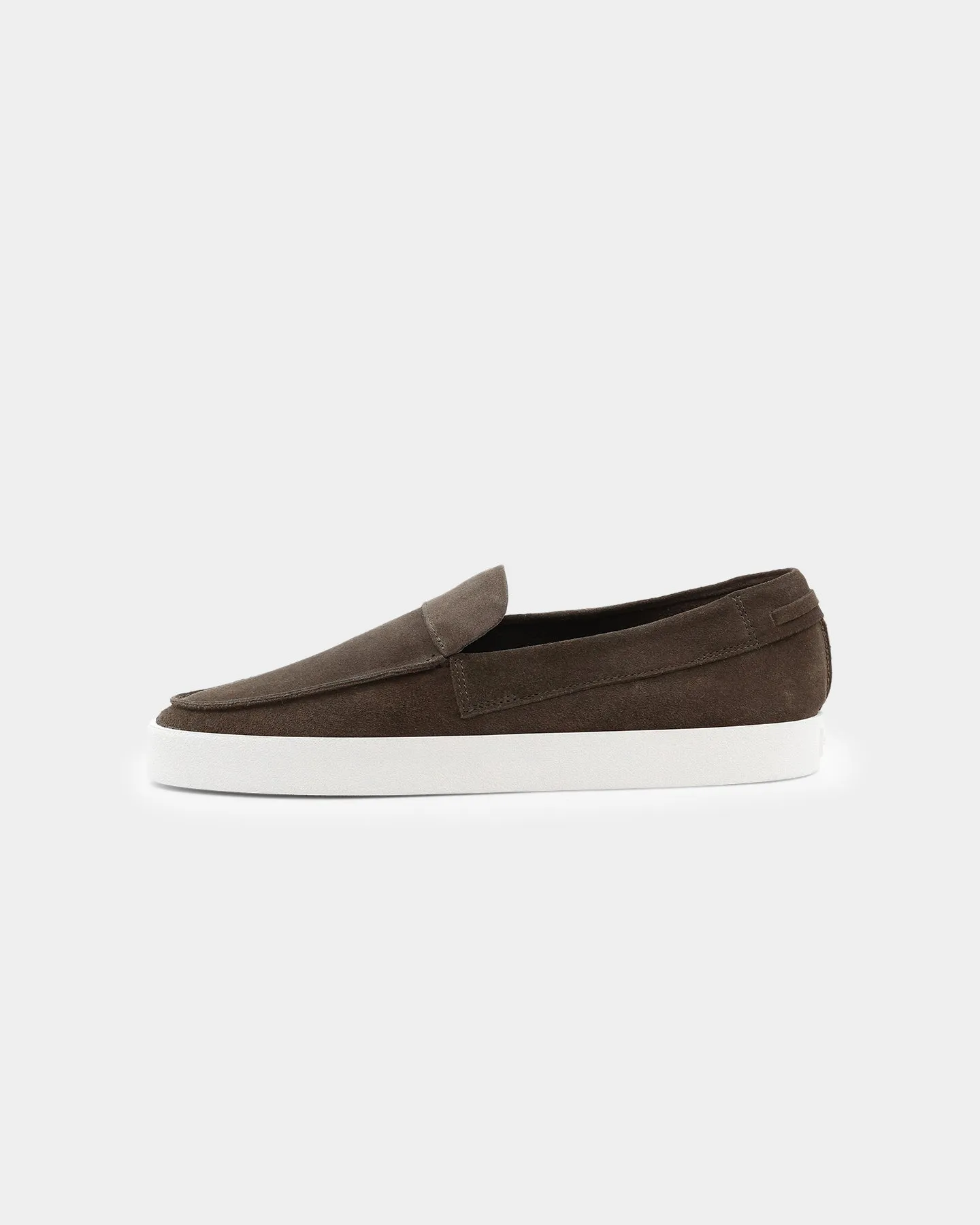 Trail Ease Comfort arch Saint Morta Hemisphere Suede Slip On Loafer Brown/White