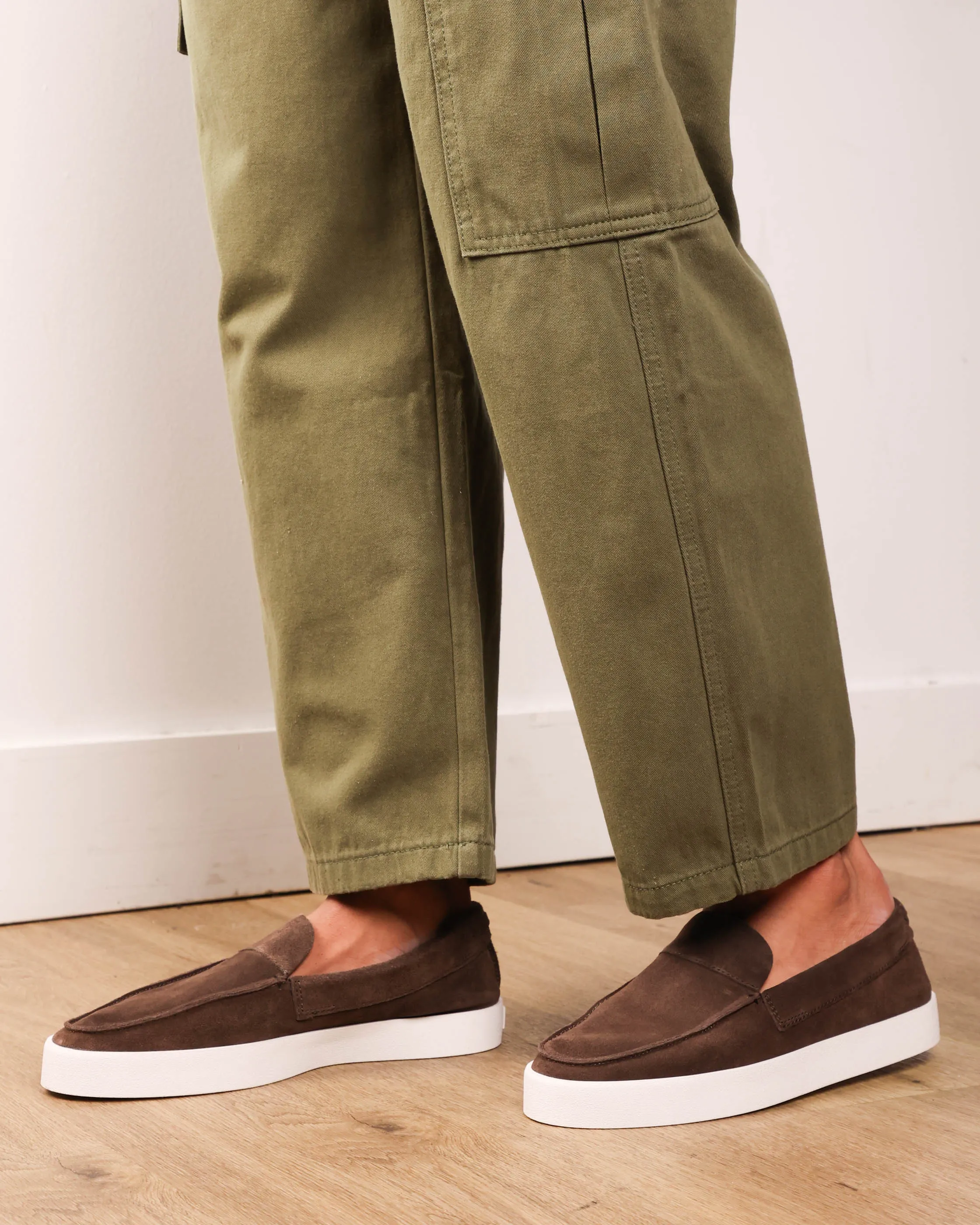Saint Morta Hemisphere Suede Slip On Loafer Brown/White Training