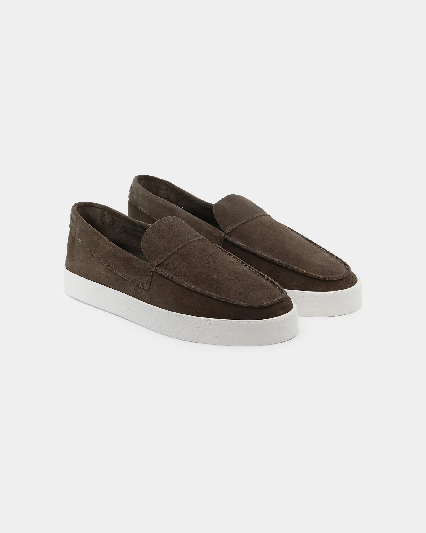 Saint Morta Hemisphere Suede Slip On Loafer Brown/White Wide Path