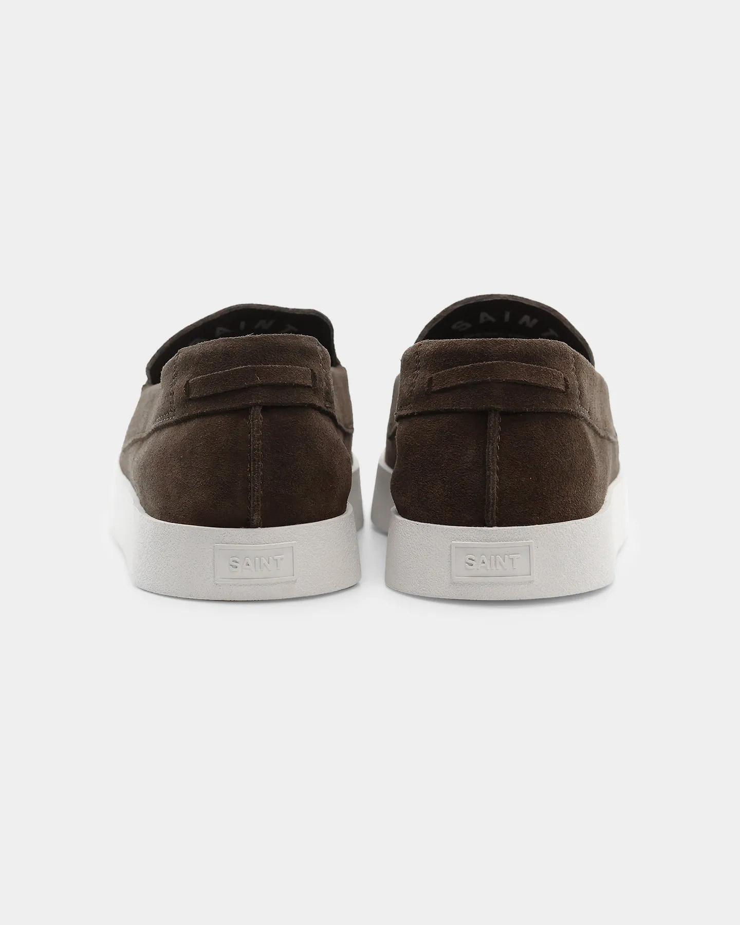 High Quality Saint Morta Hemisphere Suede Slip On Loafer Brown/White