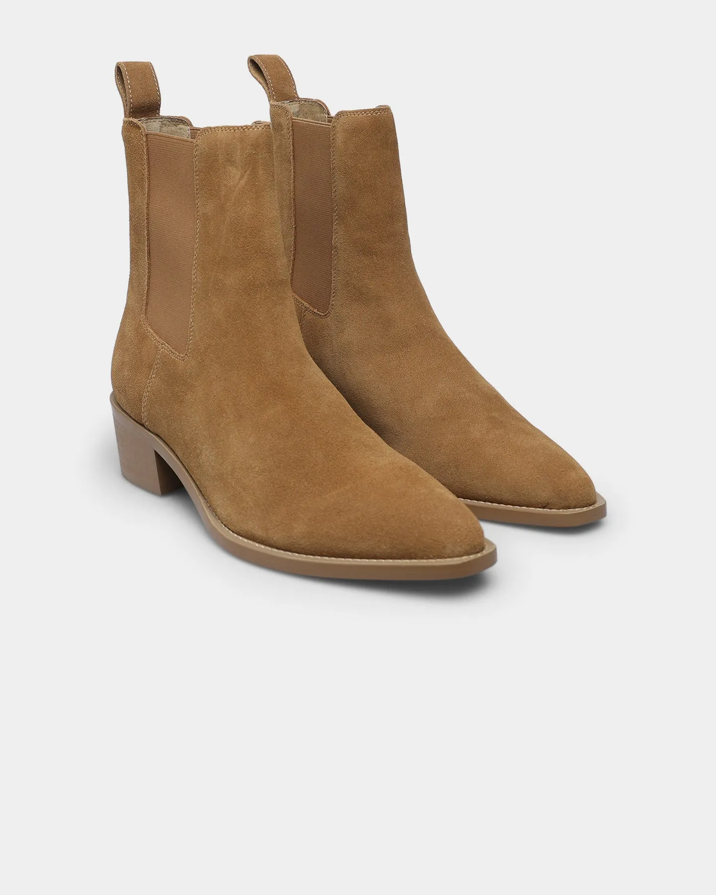 Saint Morta Nomad Pointy Toe Chelsea Boot Camel Canvas Icon Edge