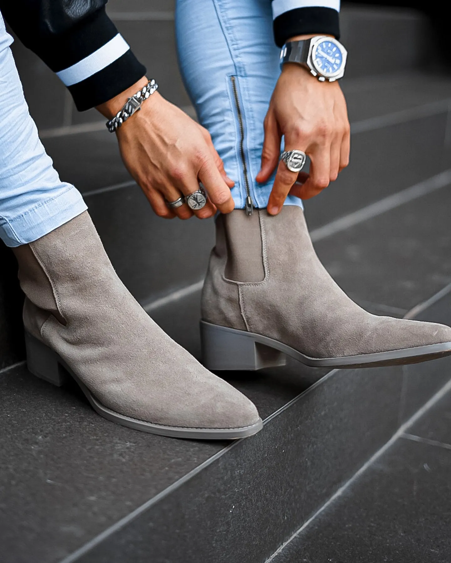 Cold Safe Saint Morta Nomad Pointy Toe Chelsea Boot Taupe
