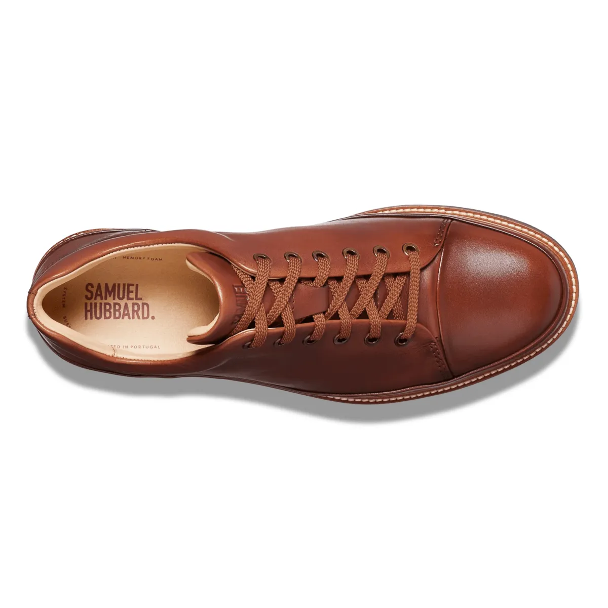 Samuel Hubbard Men's Dress Fast Cognac Leather Supportive sole Pasture Run
