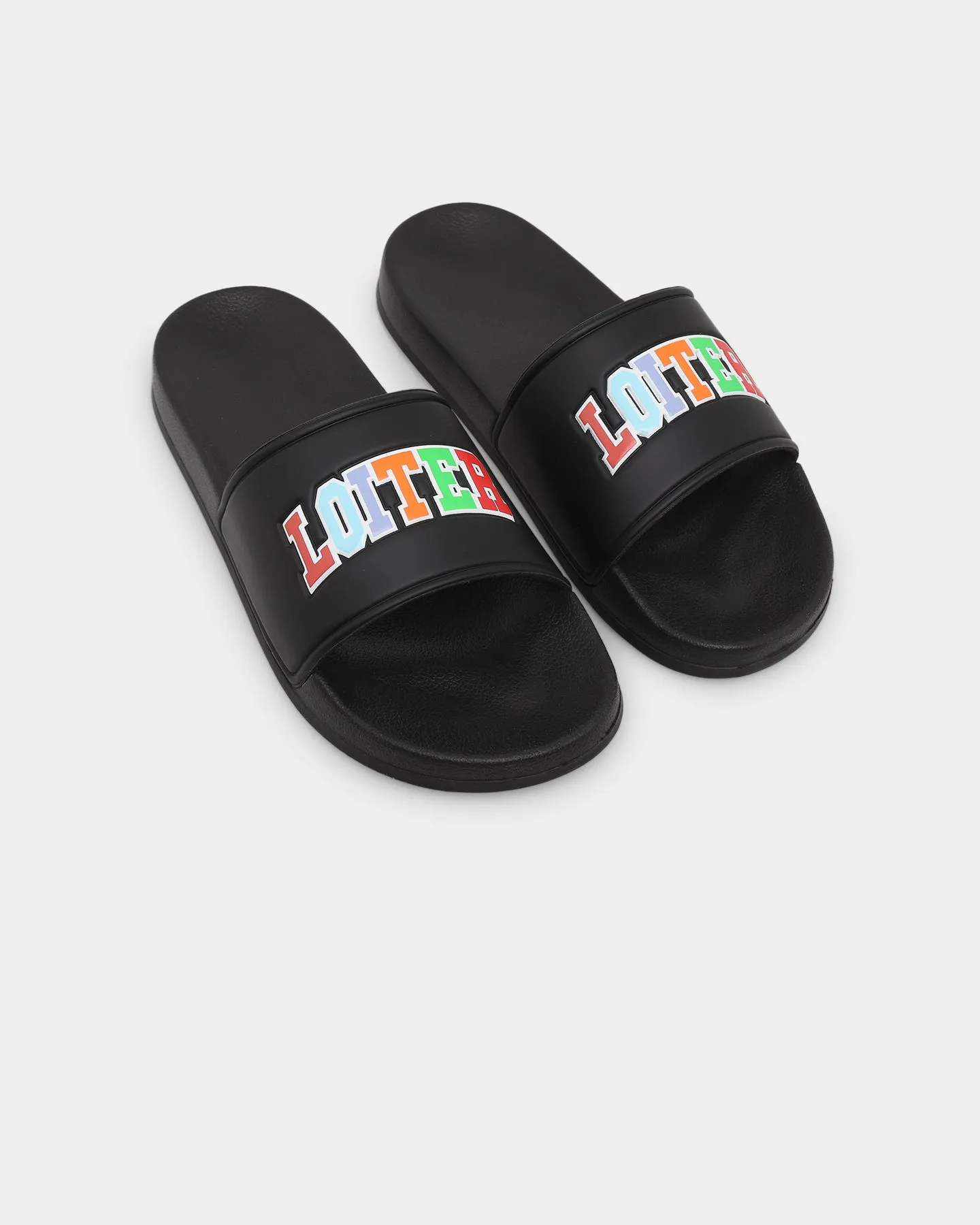 Loiter Arch Rainbow Slides Black/Multi-Coloured Deep Shade velcro