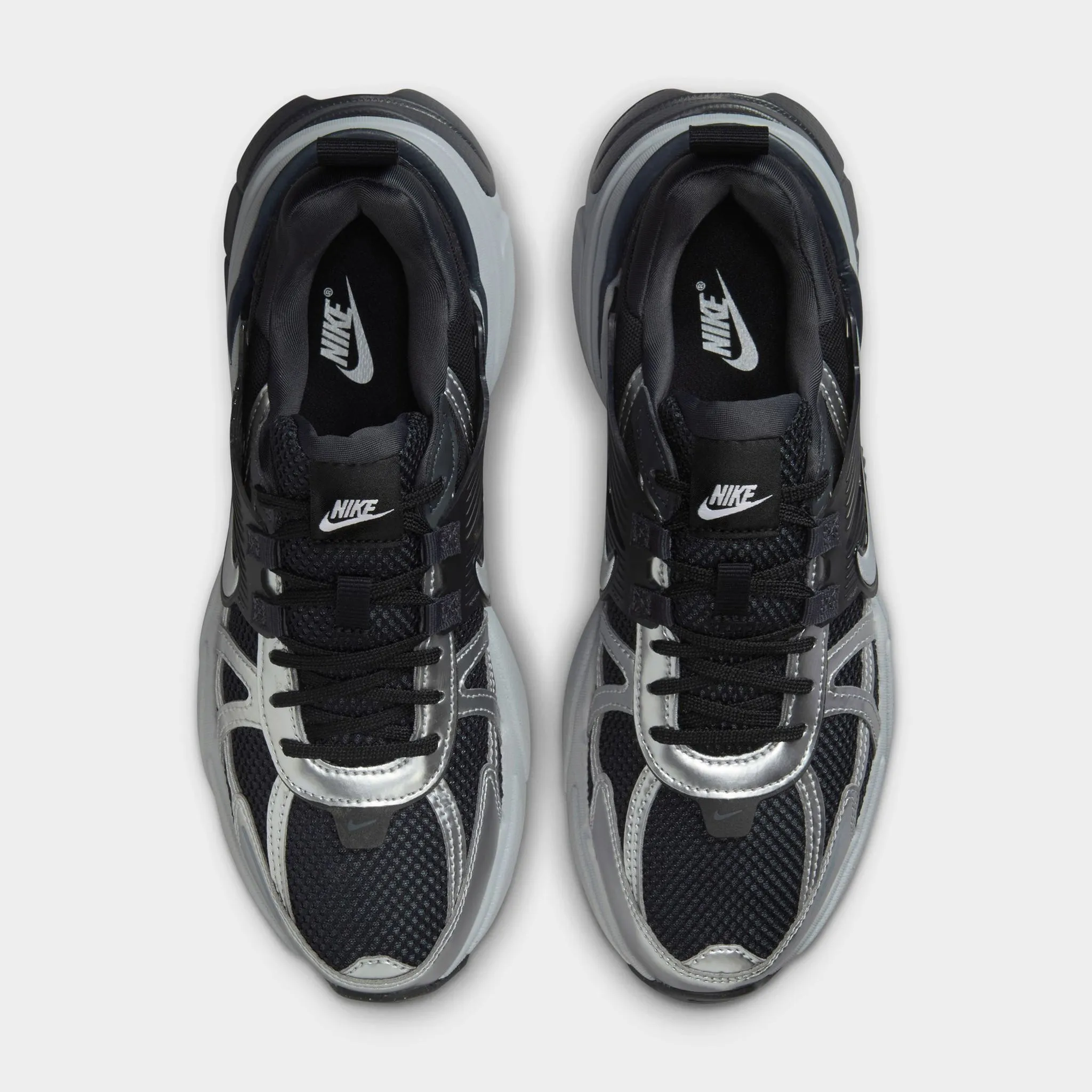 High Top Soft Soles Nike Women's V2K Run Black / Metallic Silver - Anthracite