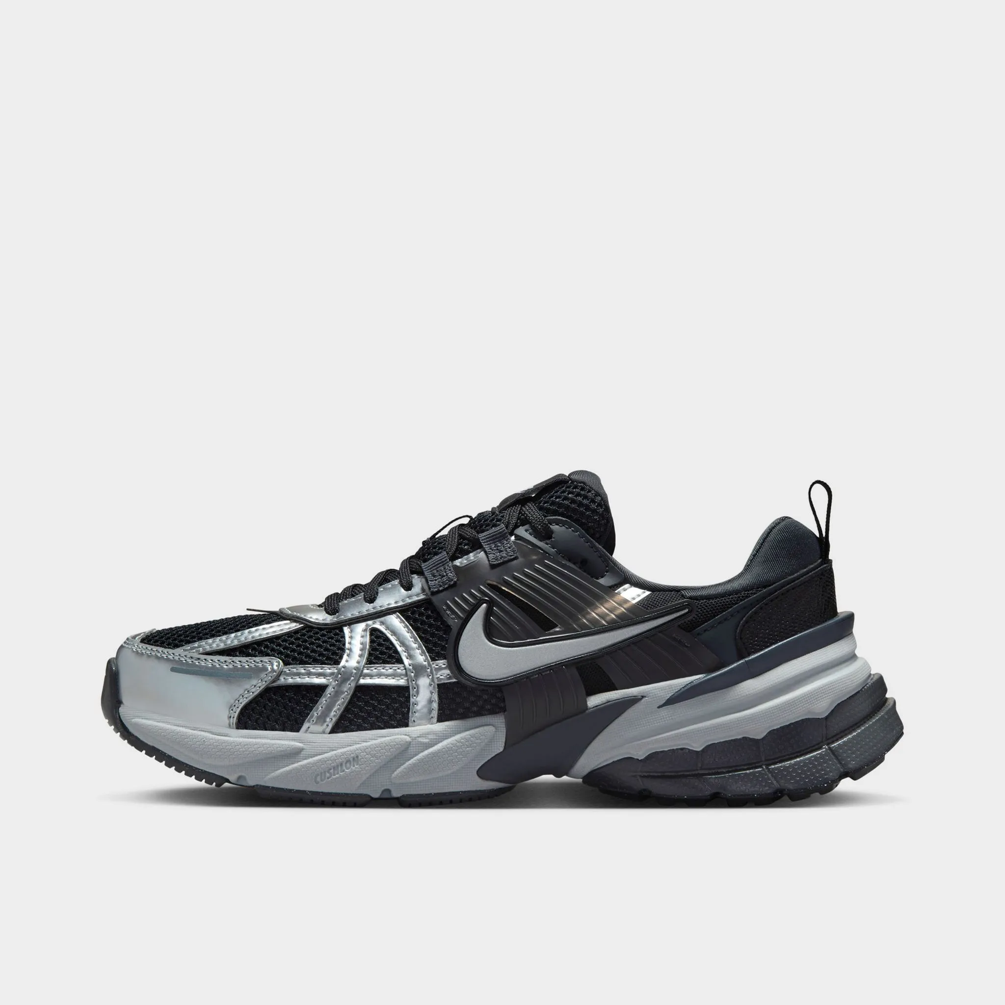 Nike Women's V2K Run Black / Metallic Silver - Anthracite velcro Flexible Fit