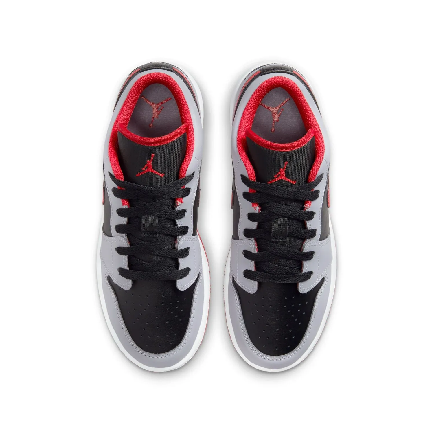 Air Jordan 1 Low 'Black Light Smoke Grey' Block Walk