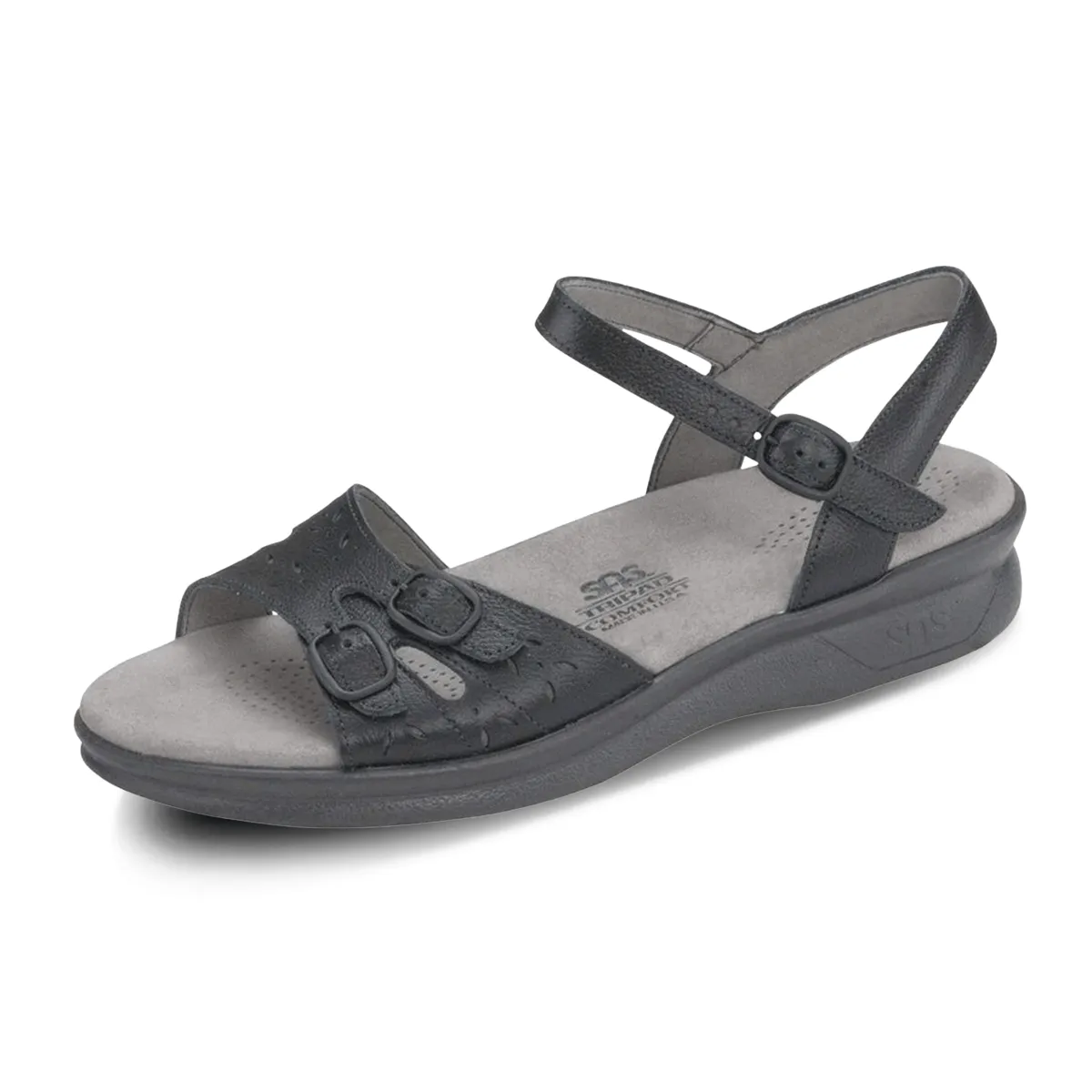SAS Women's Duo Black Leather Neutral Tone