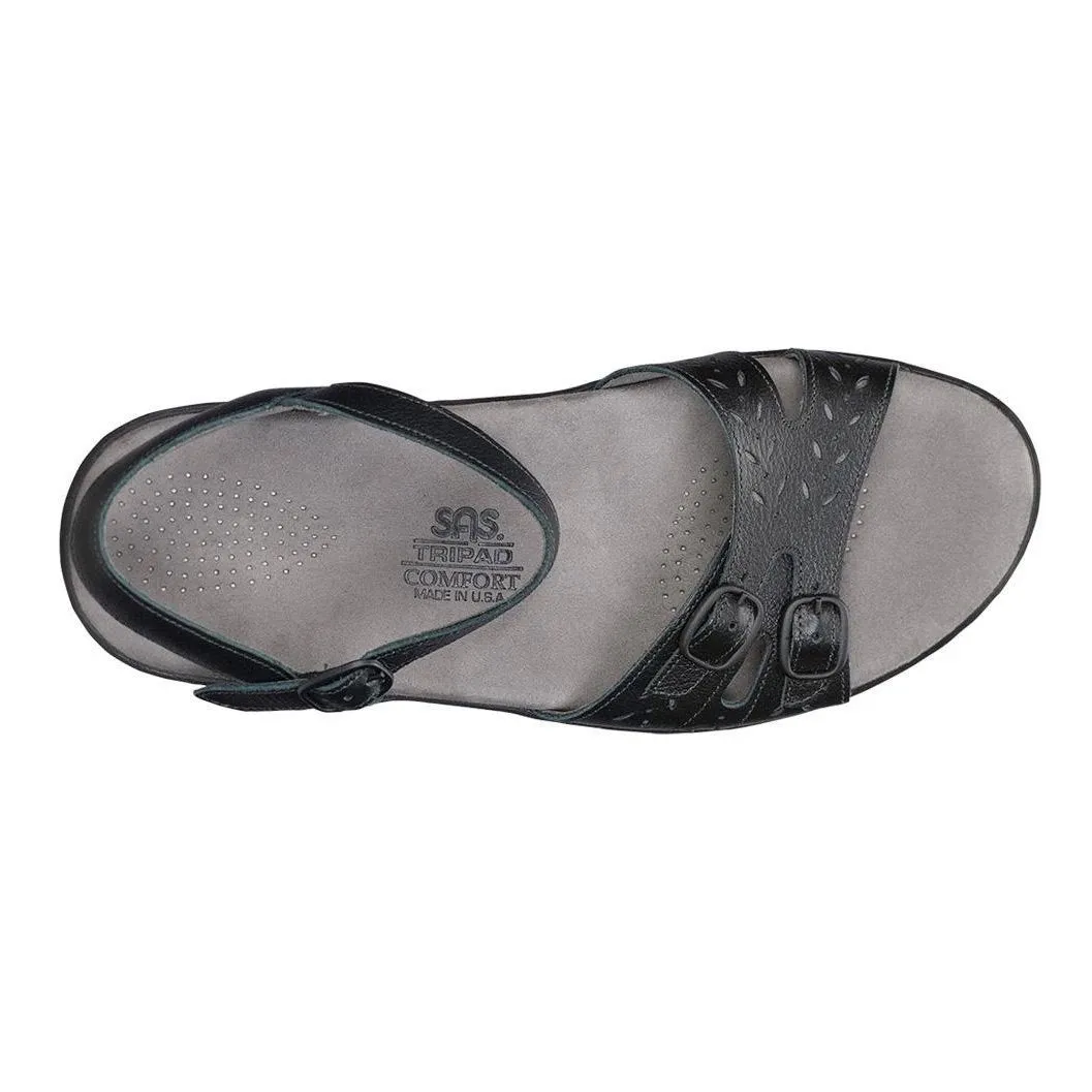 SAS Women's Duo Black Leather Custom Line Leather Grain