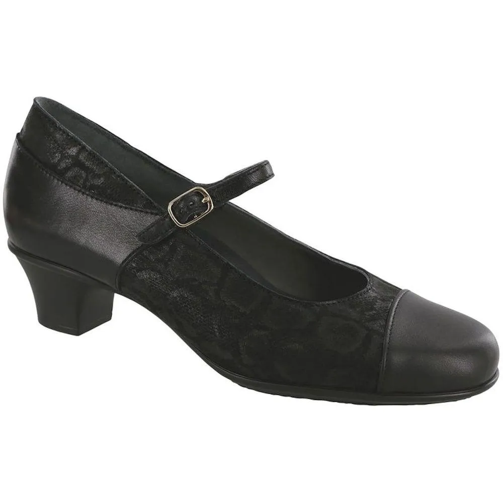 SAS Women's Isabel Black Snake Canvas Material Union Pair