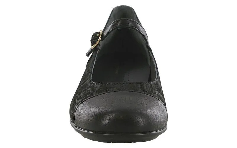 SAS Women's Isabel Black Snake Slip On Matte Line