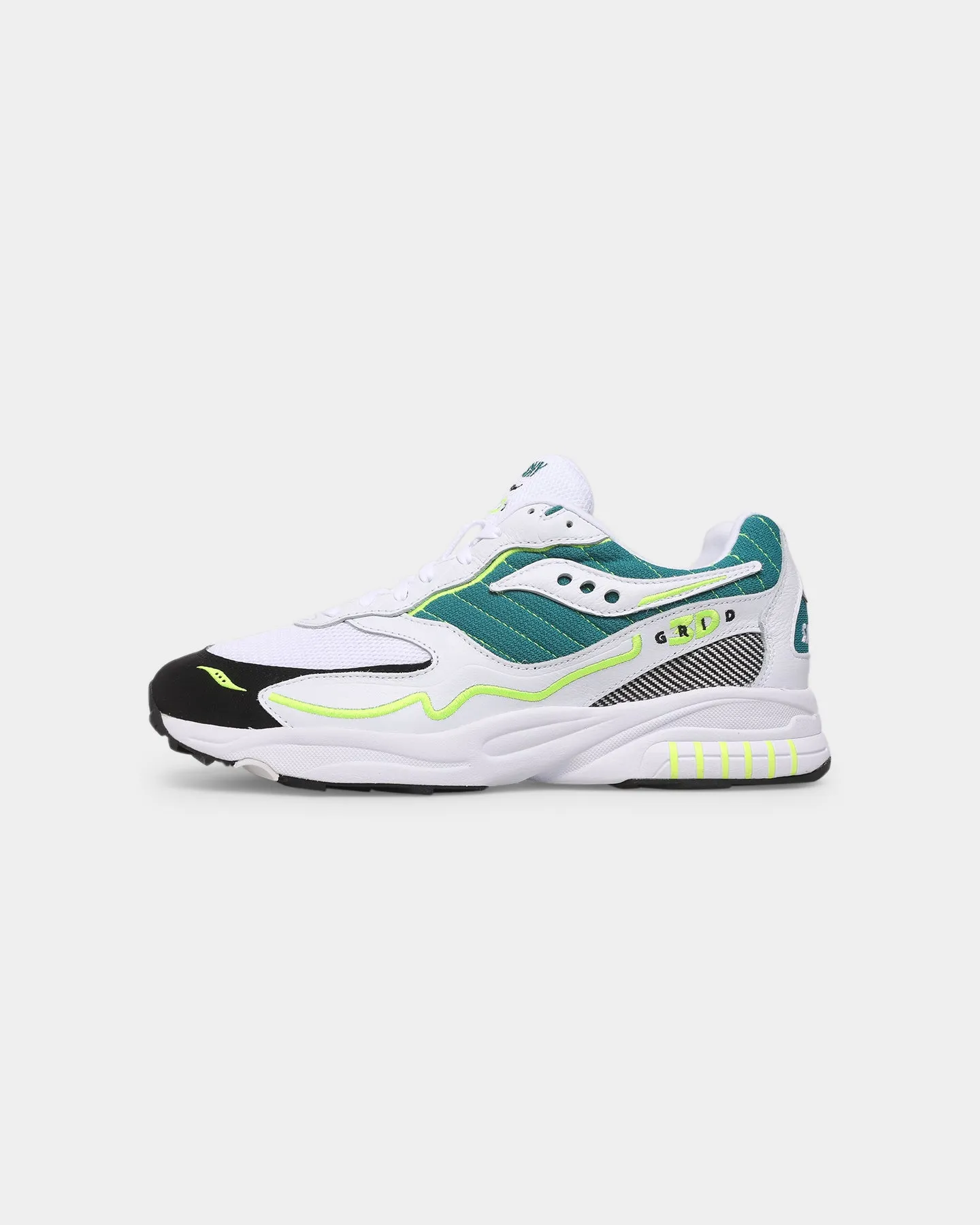 Saucony 3D Grid Hurricane White/Green Mix Hue Winter Warm