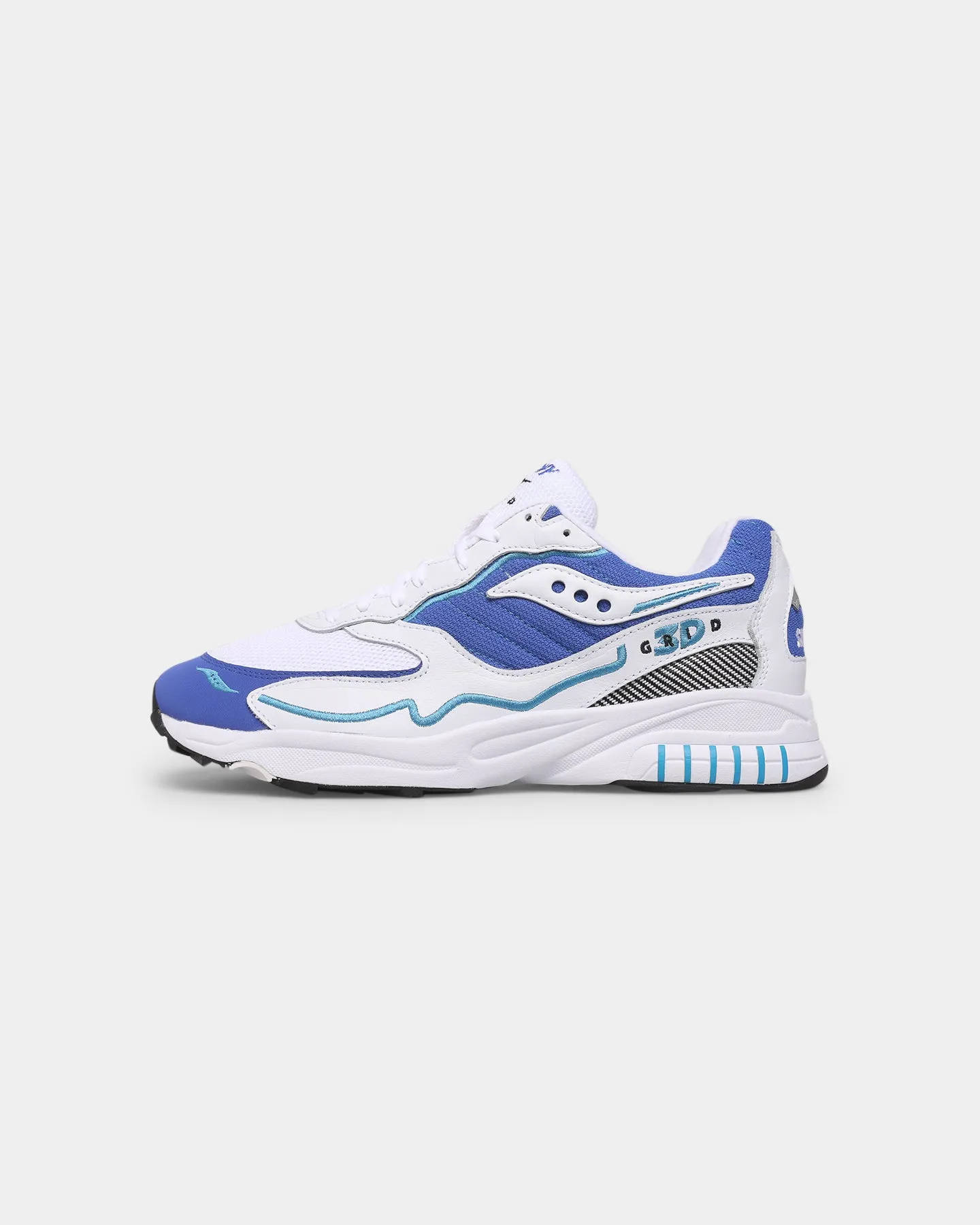 Saucony 3D Grid Hurricane White/Royal Vintage Mood World Walk
