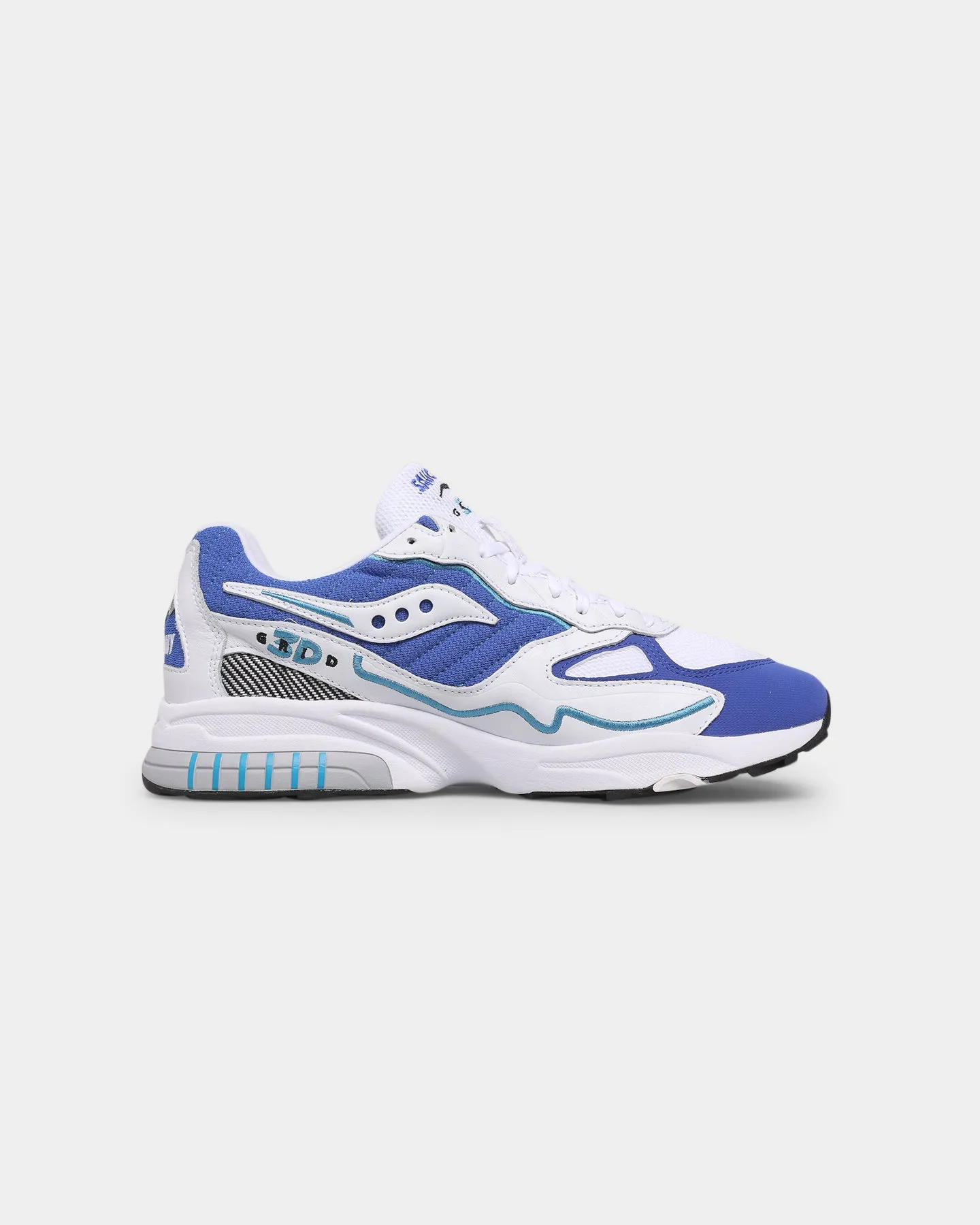 Saucony 3D Grid Hurricane White/Royal Reinforced Eva Midsole