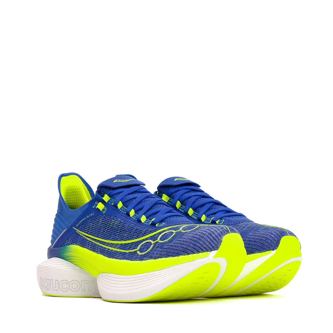 Fall - appropriate Saucony Men Endorphin Elite 2 Lapis Citron S30994-285