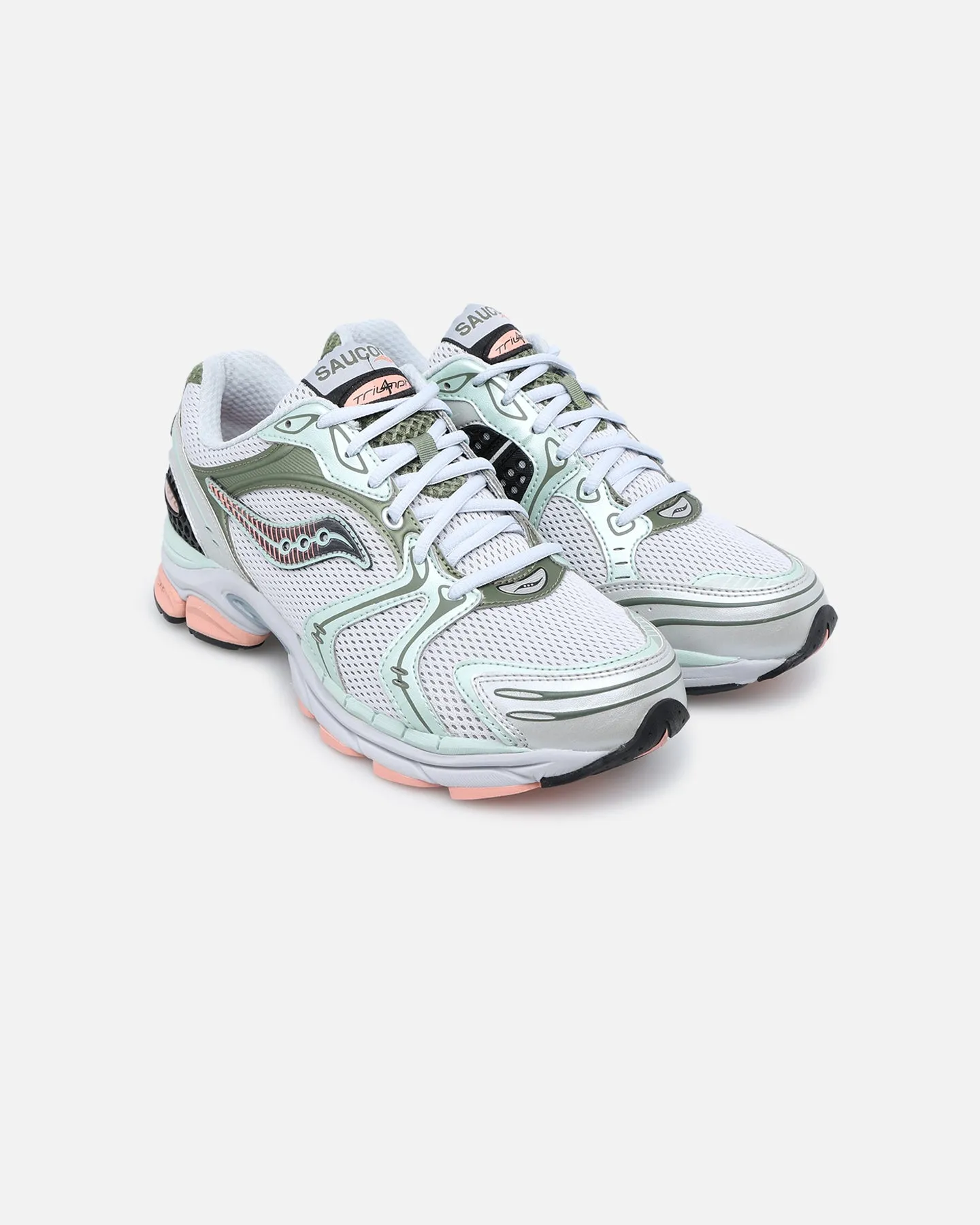 Saucony Progrid Triumph 4 Grey/Green Supportive Skate Cool