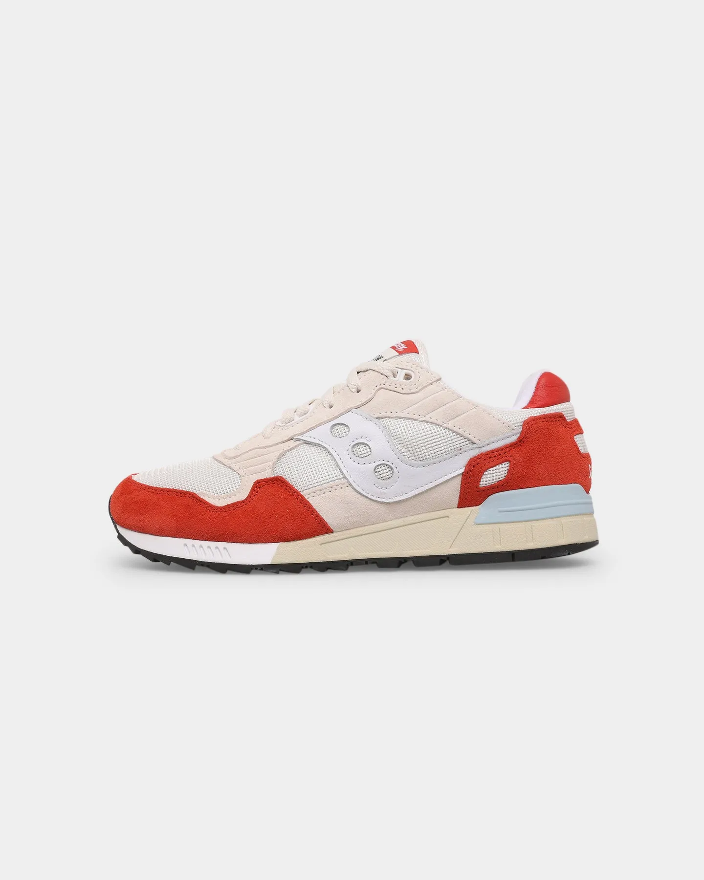 Saucony Shadow 5000 White/Red Reinforced toe Short Trip