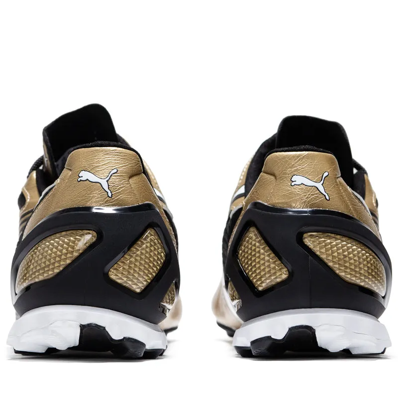 Puma V-S1 Metallic - Gold/Black Soft Cushioning Reinforced Lace Holes