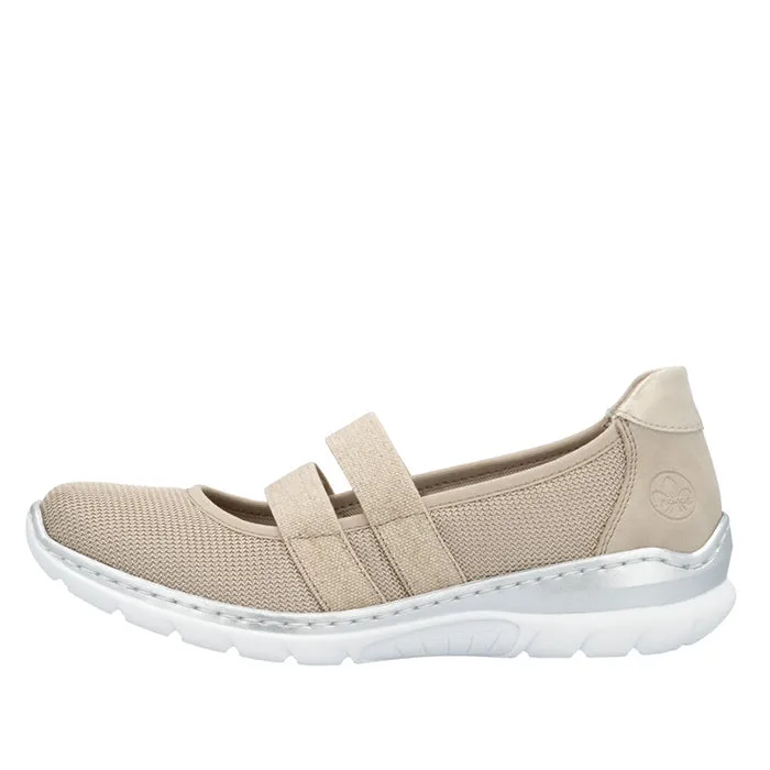 Womens Rieker Nikita 81 in Lehm/Ginger/Muschel Spring Sole Work Jog