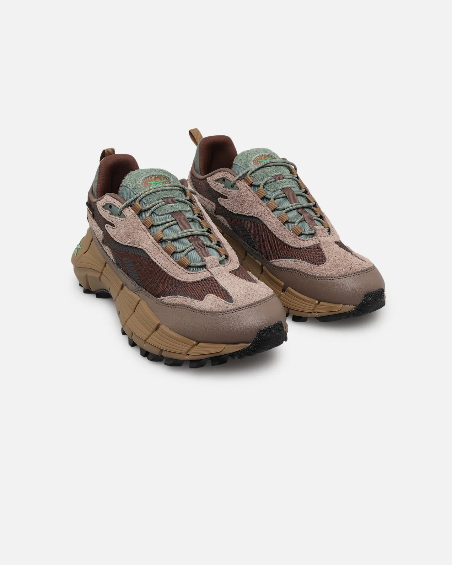 Leather Touch Reebok Zig Kinetica 2.5 Brown
