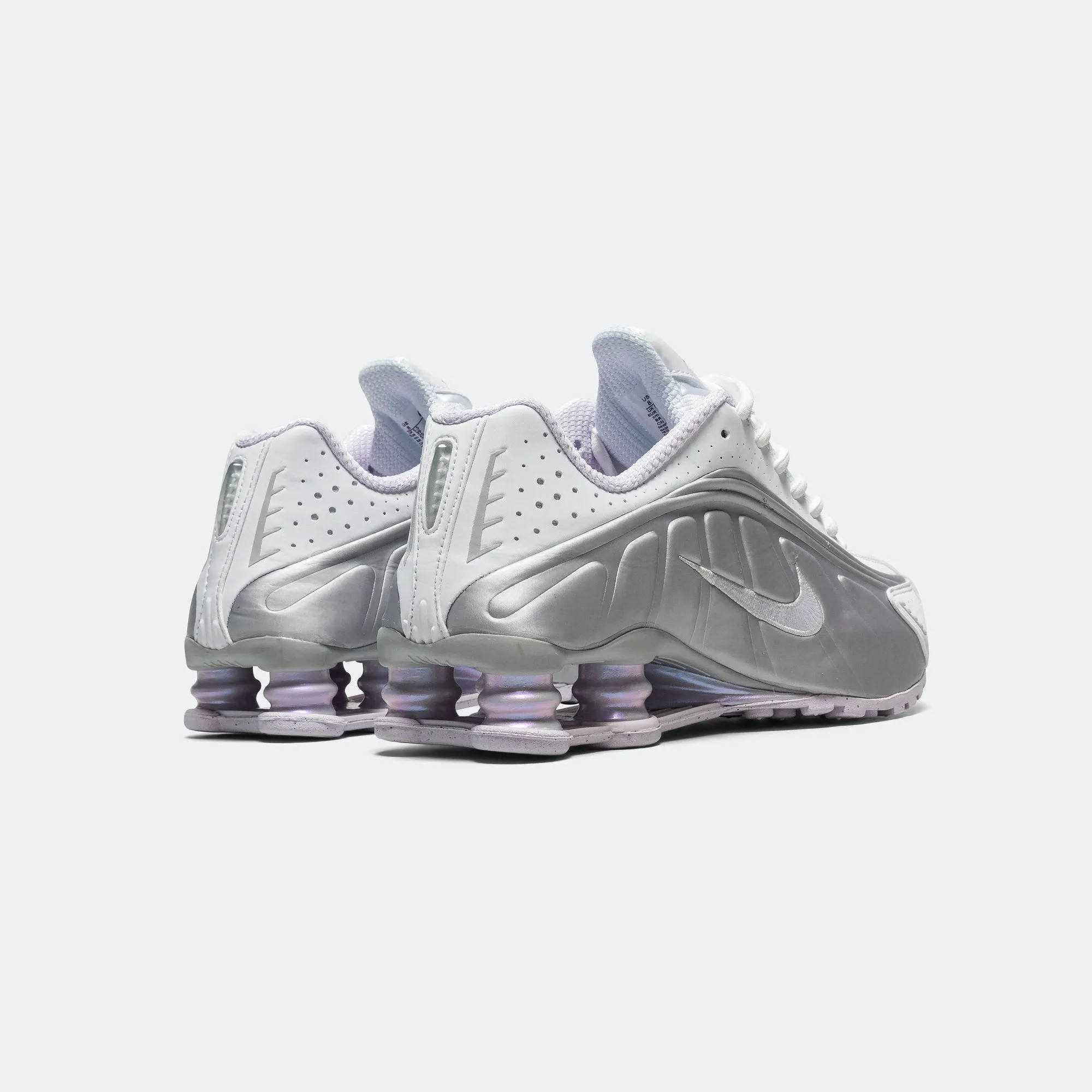 Womens Shox R4 - White/Barely Grape-Metallic Platinum Active