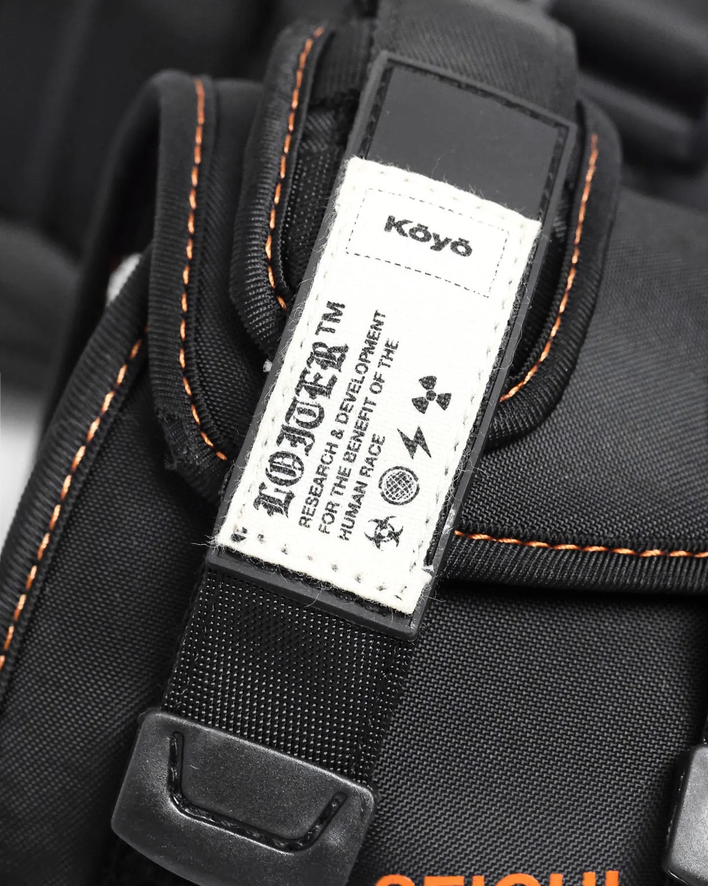 Seichi X Loiter Koyo Slides Black/Orange Comfort Wedge